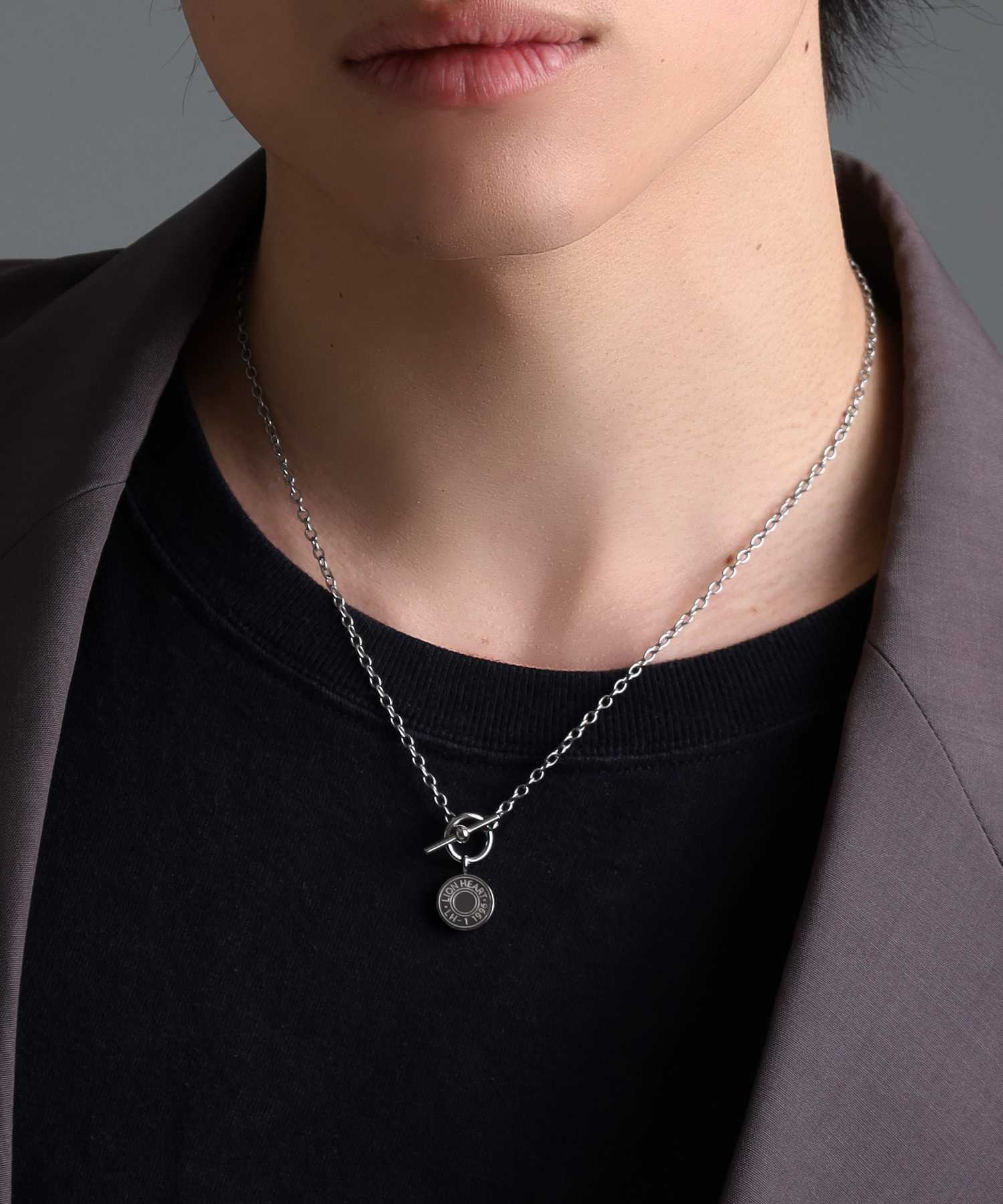 ライオンハート LION HEART 【限定展開】“LH-1”ロゴチャームネックレス/サージカルステンレス（金属アレルギー対応） （シルバー） シルバー