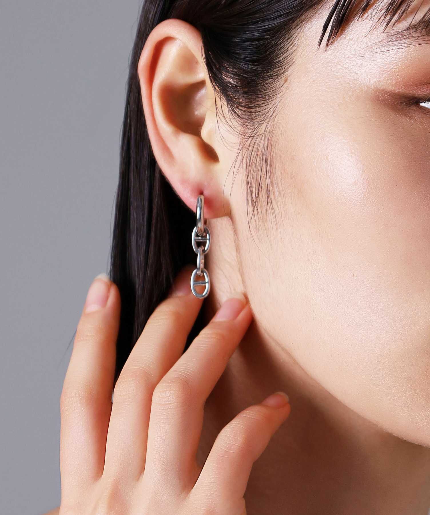 ライオンハート LION HEART 【限定展開】“LH-1”アンカーチェーンドロップピアス/サージカルステンレス（金属アレルギー対応） （シルバー） シルバー