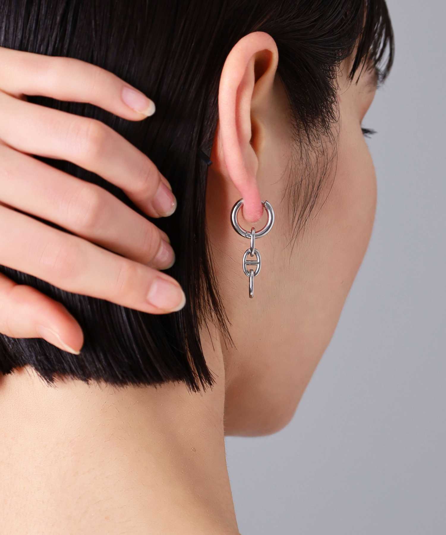 ライオンハート LION HEART 【限定展開】“LH-1”アンカーチェーンドロップピアス/サージカルステンレス（金属アレルギー対応） （シルバー） シルバー