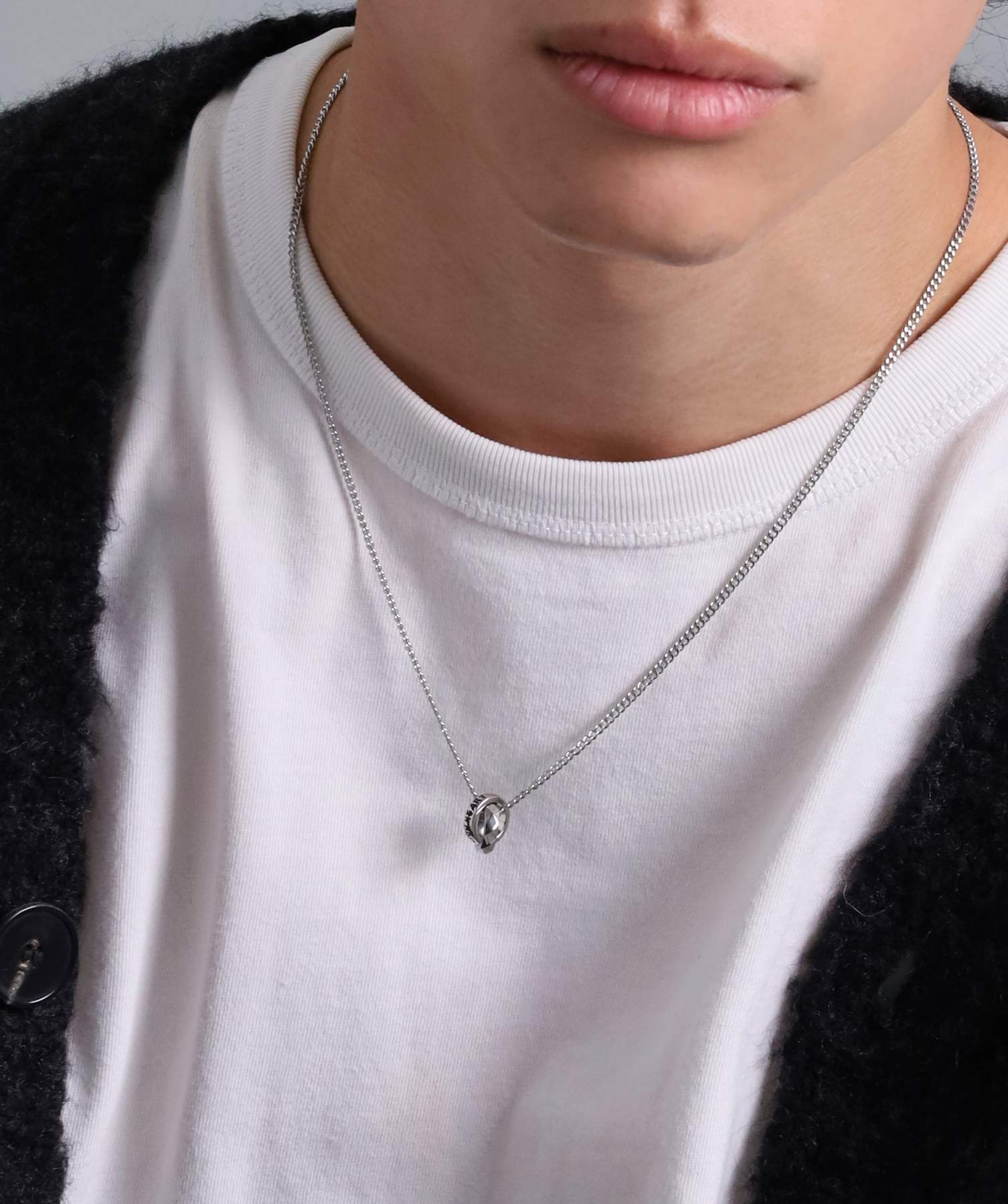 ライオンハート LION HEART 【限定展開】“THE EDGE”シグネチャーカッティングダブルリングネックレス/スペシャルパッケージ/サージカルステンレス（金属アレルギー対応） （シルバー） シルバー