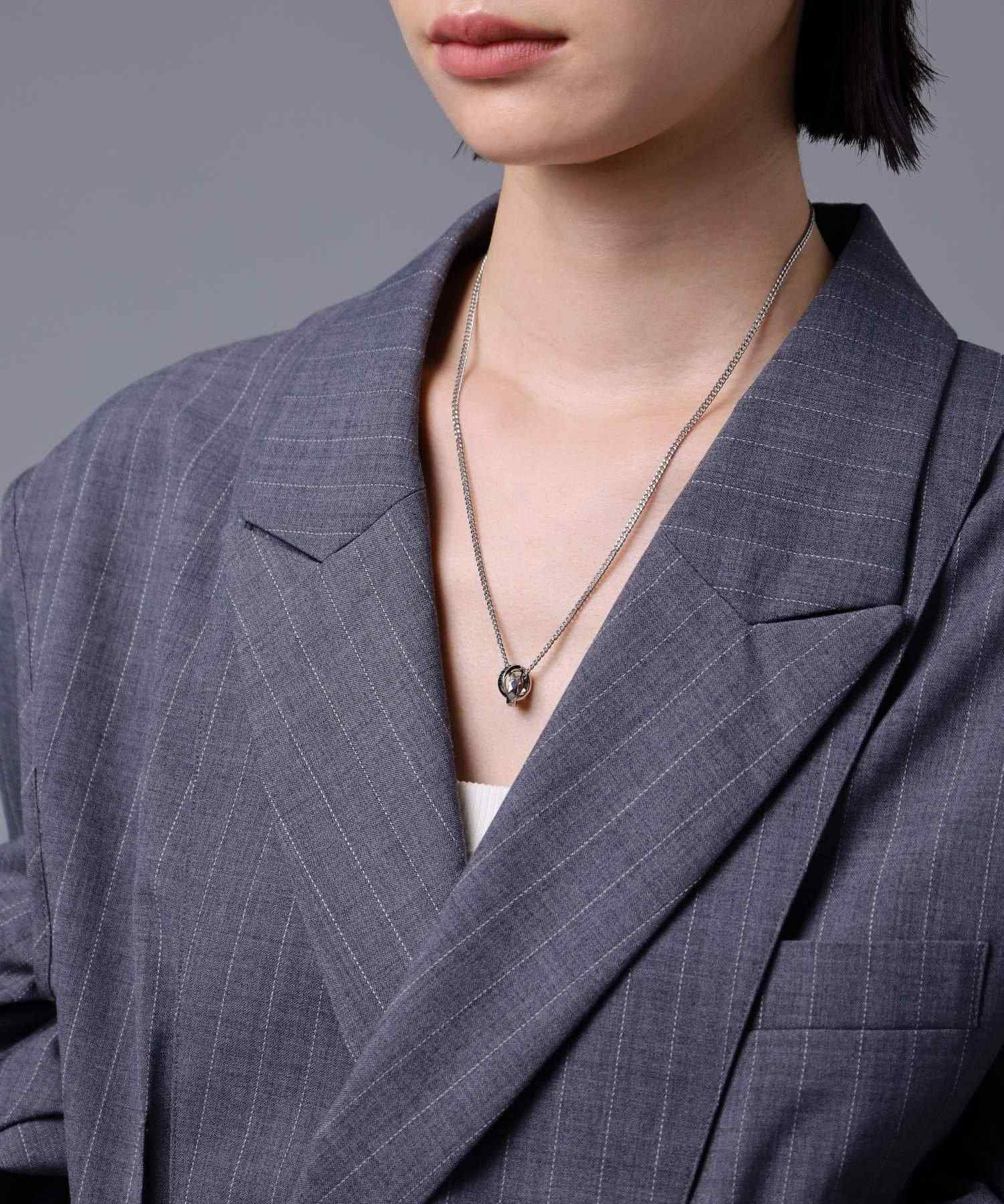 ライオンハート LION HEART 【限定展開】“THE EDGE”シグネチャーカッティングダブルリングネックレス/スペシャルパッケージ/サージカルステンレス（金属アレルギー対応） （シルバー） シルバー