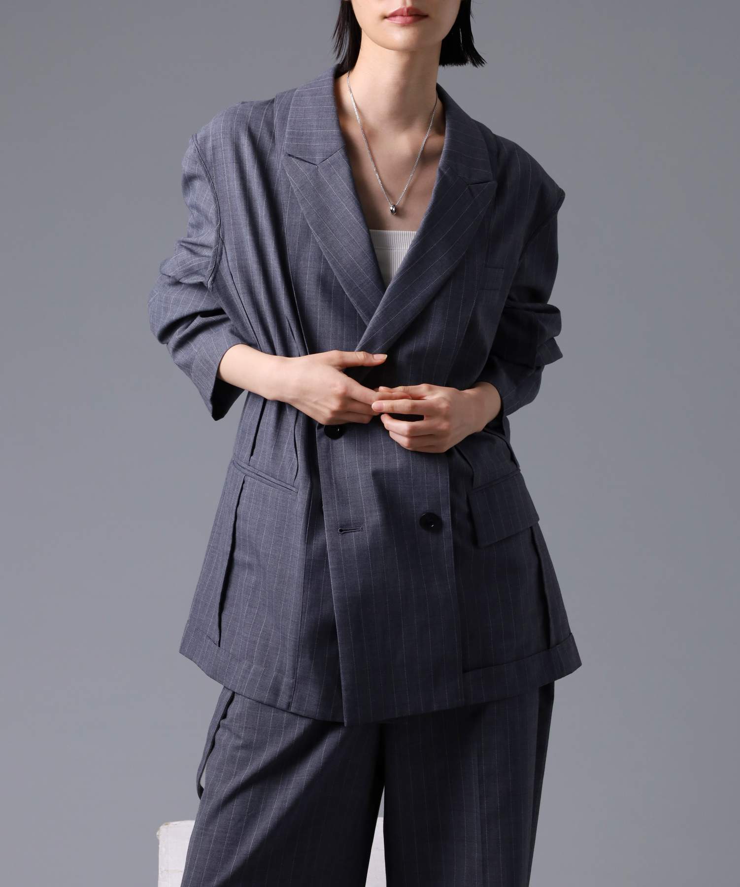 ライオンハート LION HEART 【限定展開】“THE EDGE”シグネチャーカッティングダブルリングネックレス/スペシャルパッケージ/サージカルステンレス（金属アレルギー対応） （シルバー） シルバー