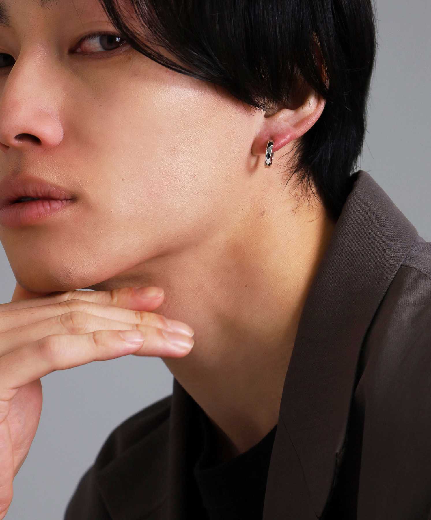 ライオンハート LION HEART “THE EDGE”カッティングフープピアス（M SIZE）/シルバー925 （シルバー） シルバー
