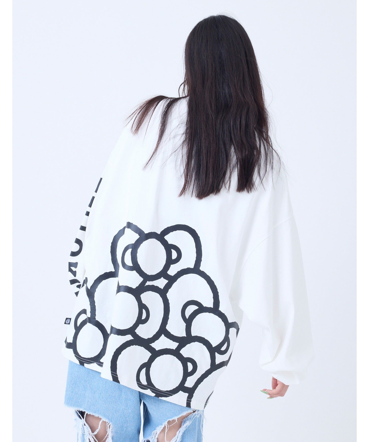 リトルサニーバイト little sunny bite 【little sunny bite】HELLO KITTY x little sunny bite long tee （ブラック） ブラック