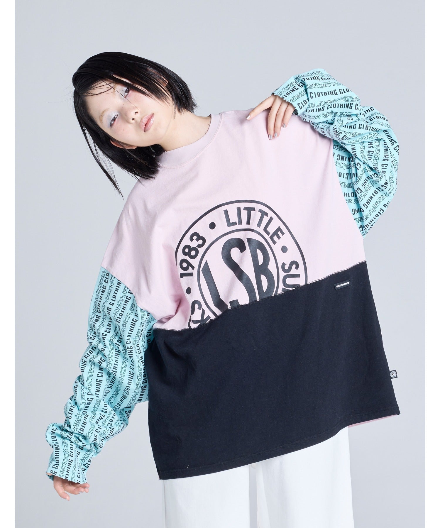 リトルサニーバイト little sunny bite 【Little Sunny Bite】LSB logo long tee （ピンク） ピンク