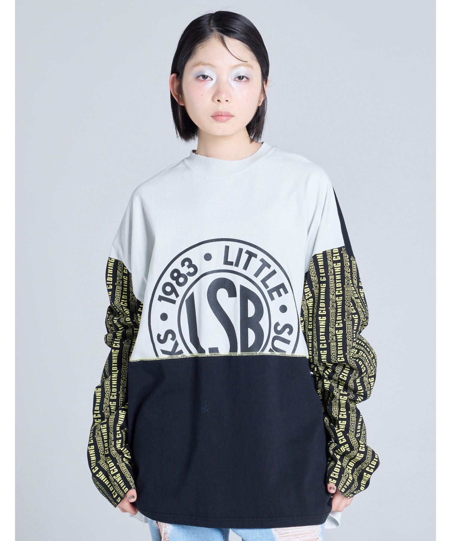 リトルサニーバイト little sunny bite 【Little Sunny Bite】LSB logo long tee （ピンク） ピンク