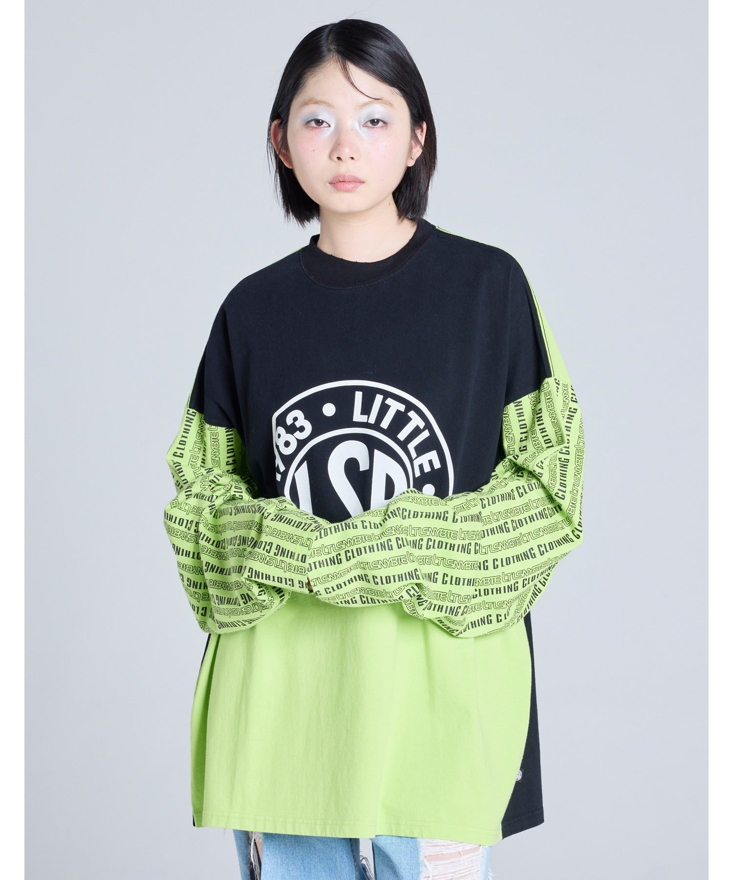 リトルサニーバイト little sunny bite 【Little Sunny Bite】LSB logo long tee （ピンク） ピンク