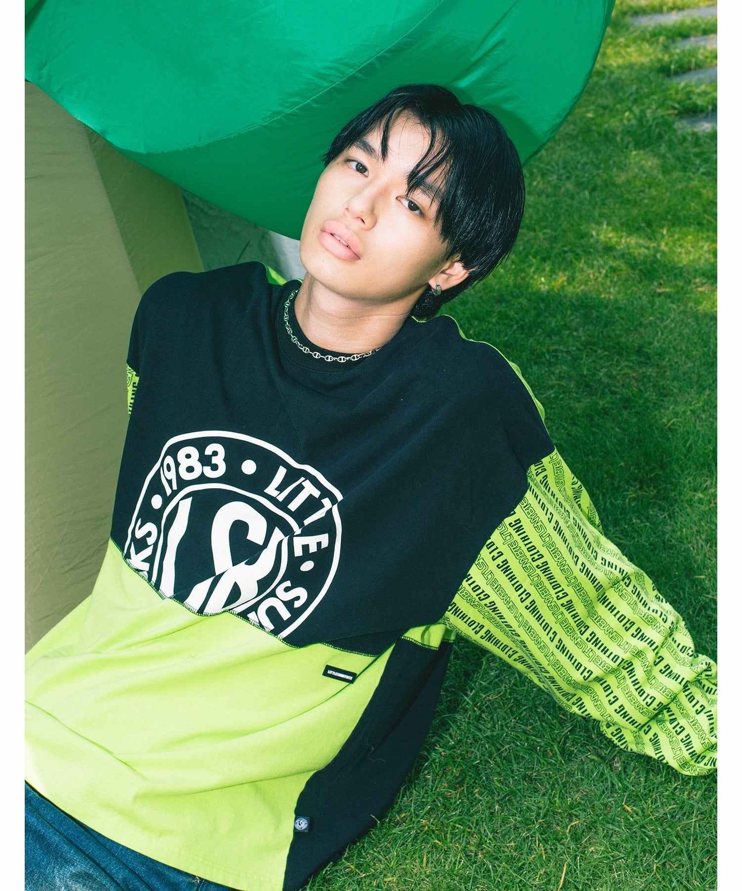 リトルサニーバイト little sunny bite 【Little Sunny Bite】LSB logo long tee （ピンク） ピンク