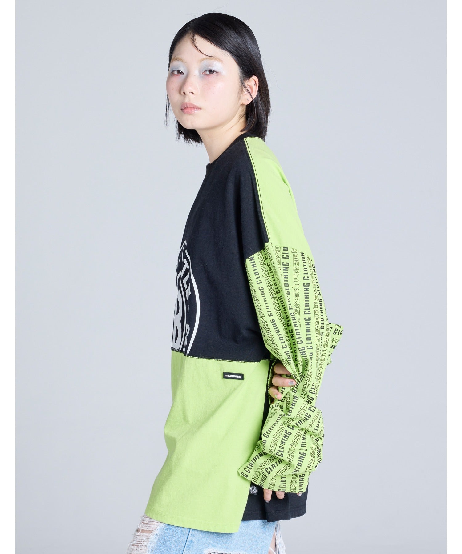 リトルサニーバイト little sunny bite 【Little Sunny Bite】LSB logo long tee （ピンク） ピンク