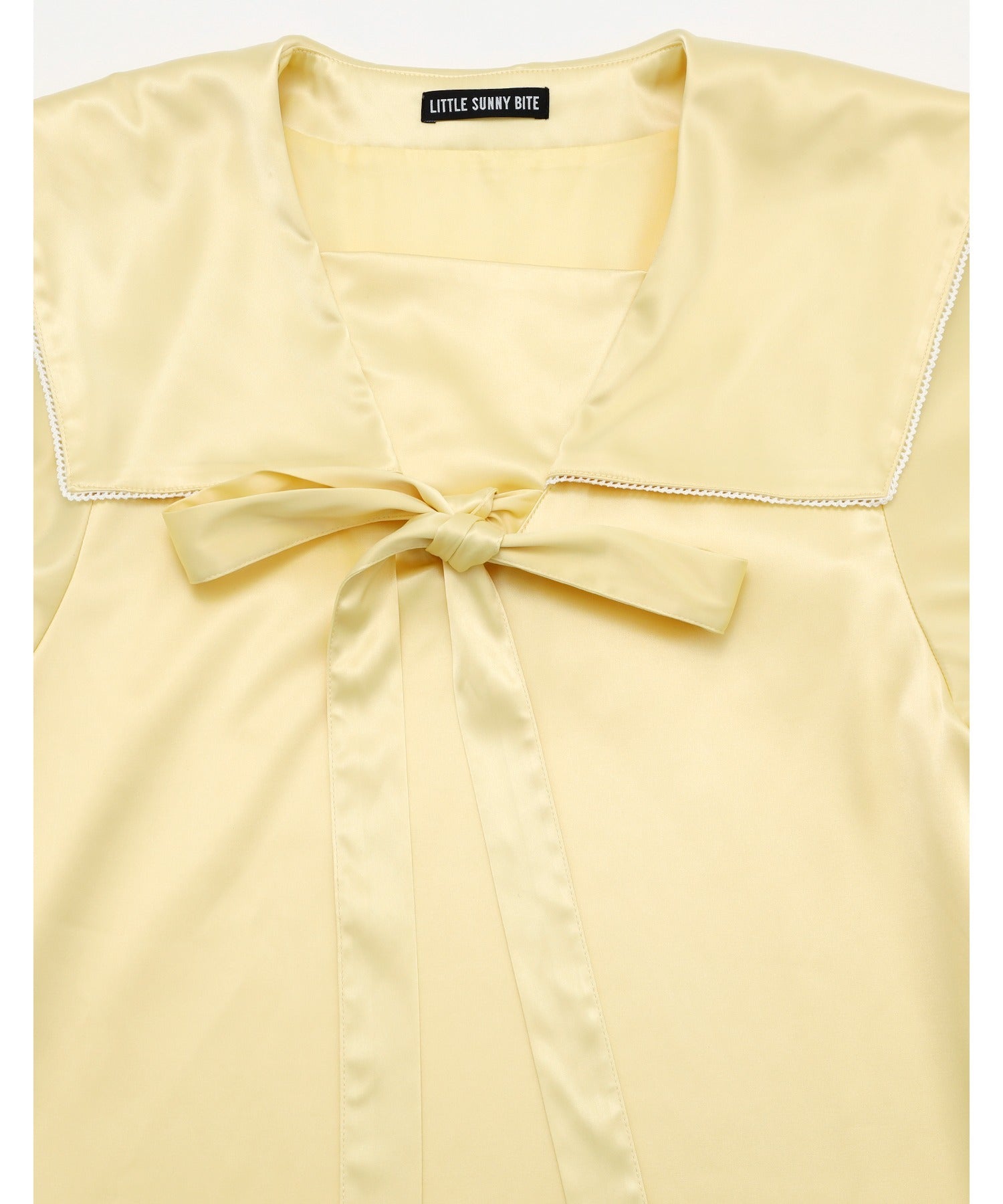 リトルサニーバイト little sunny bite 【little sunny bite】satin sailor dress （ピンク） ピンク
