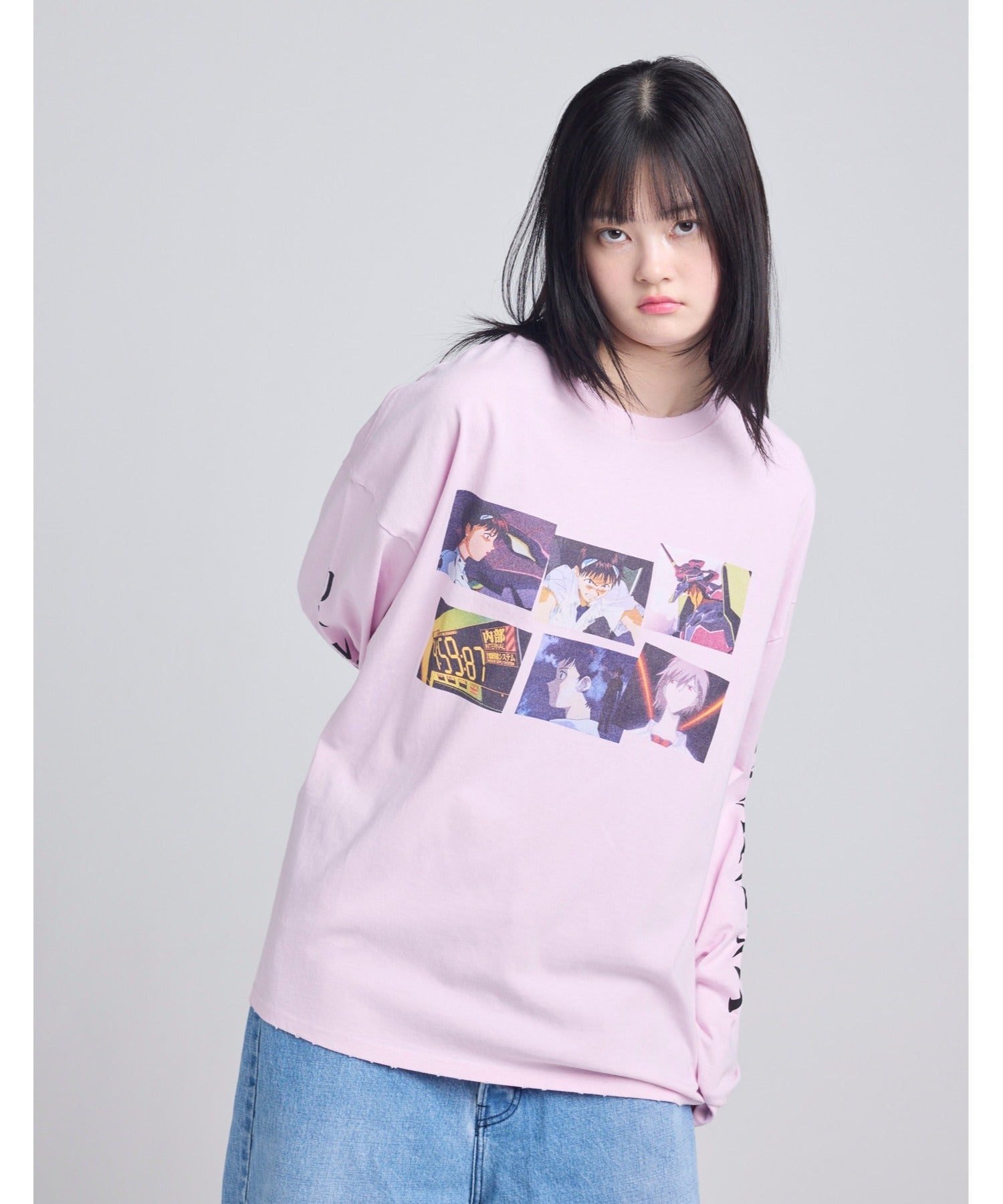 リトルサニーバイト little sunny bite evangelion x little sunny bite long tee （ホワイト） ホワイト
