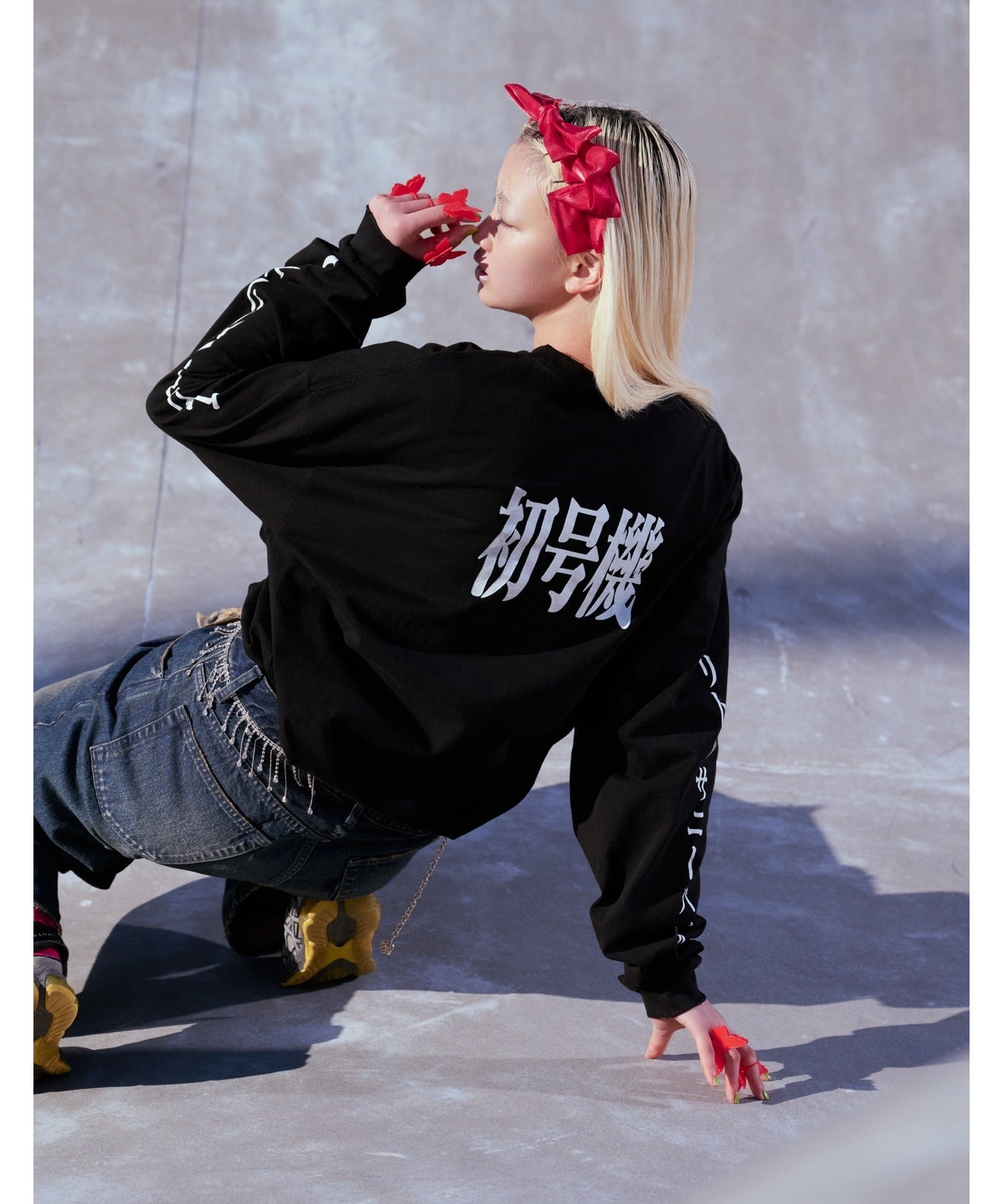 リトルサニーバイト little sunny bite evangelion x little sunny bite long tee （ホワイト） ホワイト