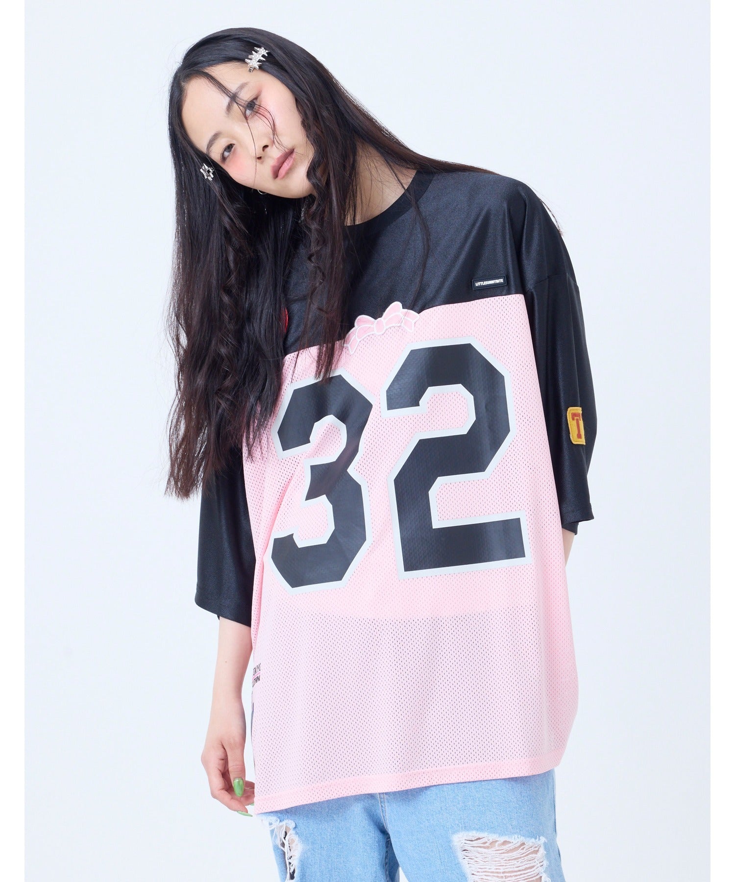 リトルサニーバイト little sunny bite 【little sunny bite】sporty mesh big tee （ホワイト） ホワイト