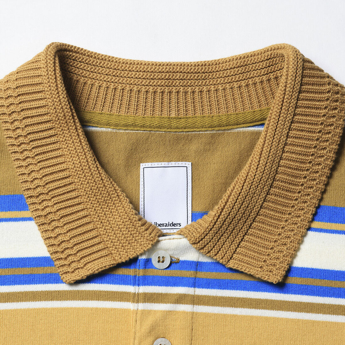 リベレイダース Liberaiders Liberaiders MULTI STRIPE L/S POLO SHIRT（リベレイダース マルチ ストライプ ロングスリーブ ポロシャツ） （BEIGE） BEIGE