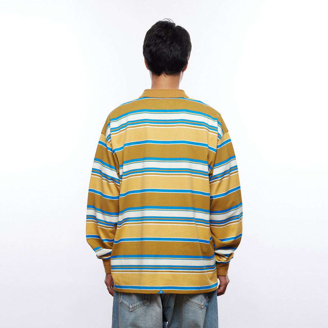 リベレイダース Liberaiders Liberaiders MULTI STRIPE L/S POLO SHIRT（リベレイダース マルチ ストライプ ロングスリーブ ポロシャツ） （BEIGE） BEIGE