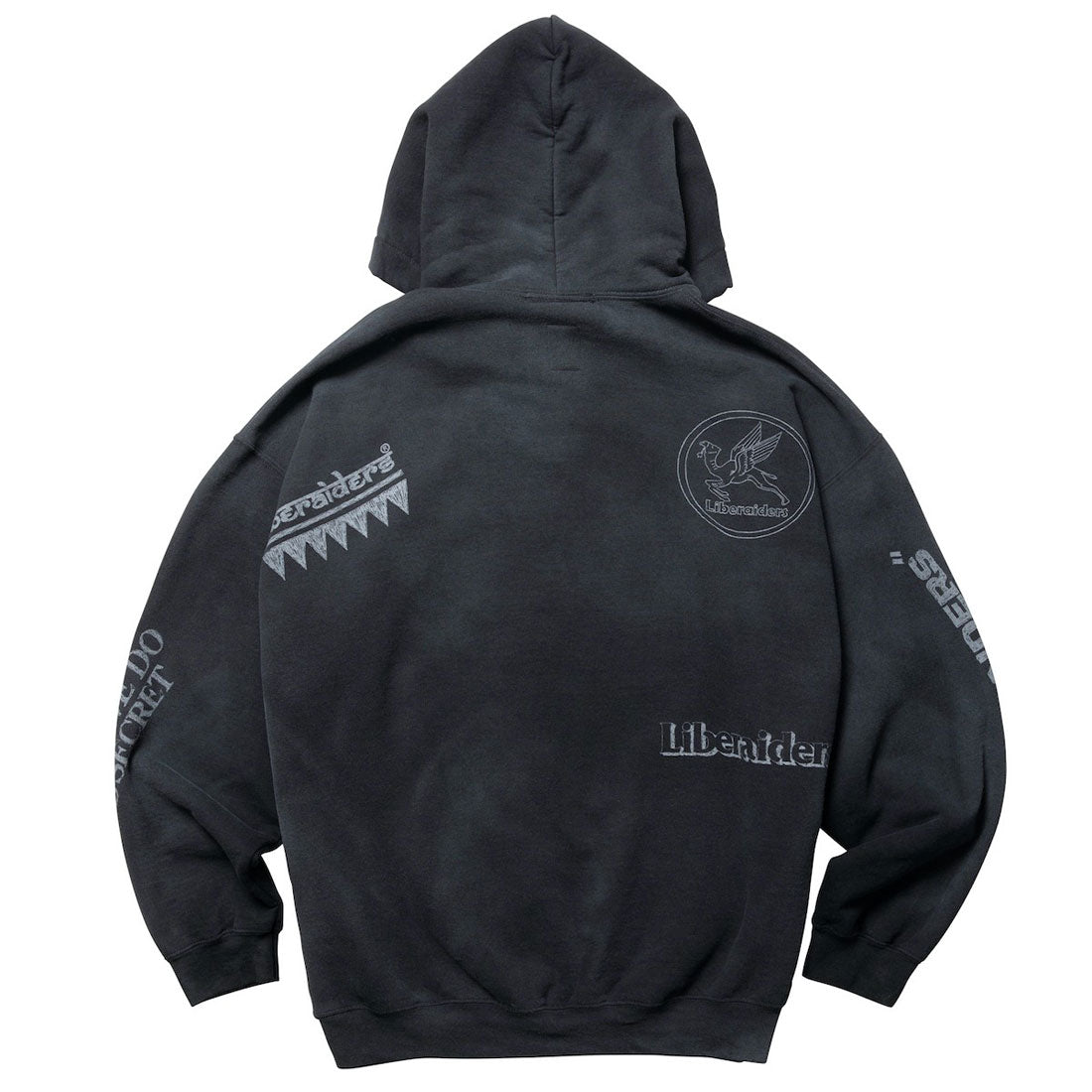 リベレイダース Liberaiders ハンドライティング プリント フーディー（HANDWRITING PRINT HOODIE） （BLACK） BLACK