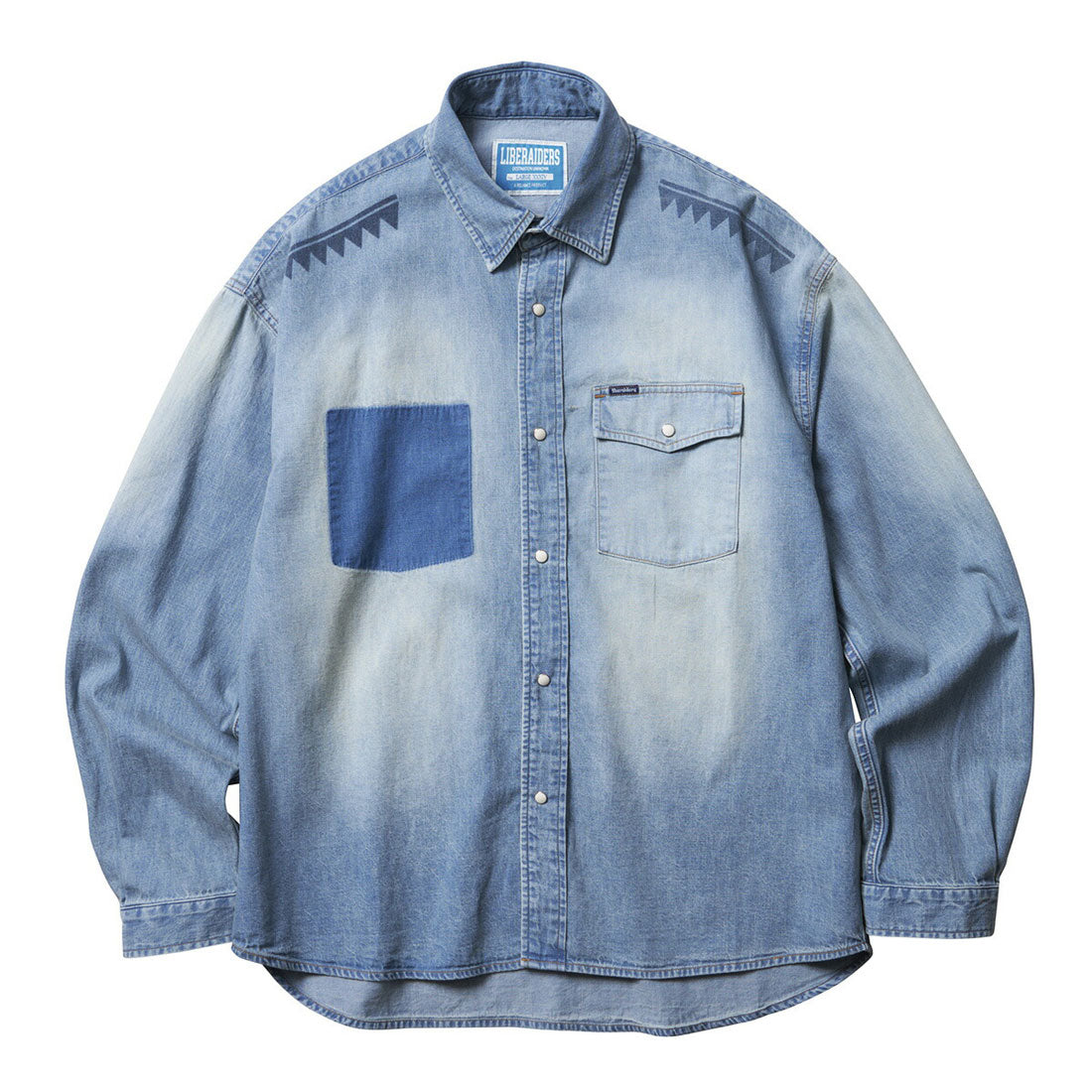 リベレイダース Liberaiders Liberaiders TRIBAL DENIM SHIRT（リベレイダース トライバル デニム シャツ） （BLUE） BLUE