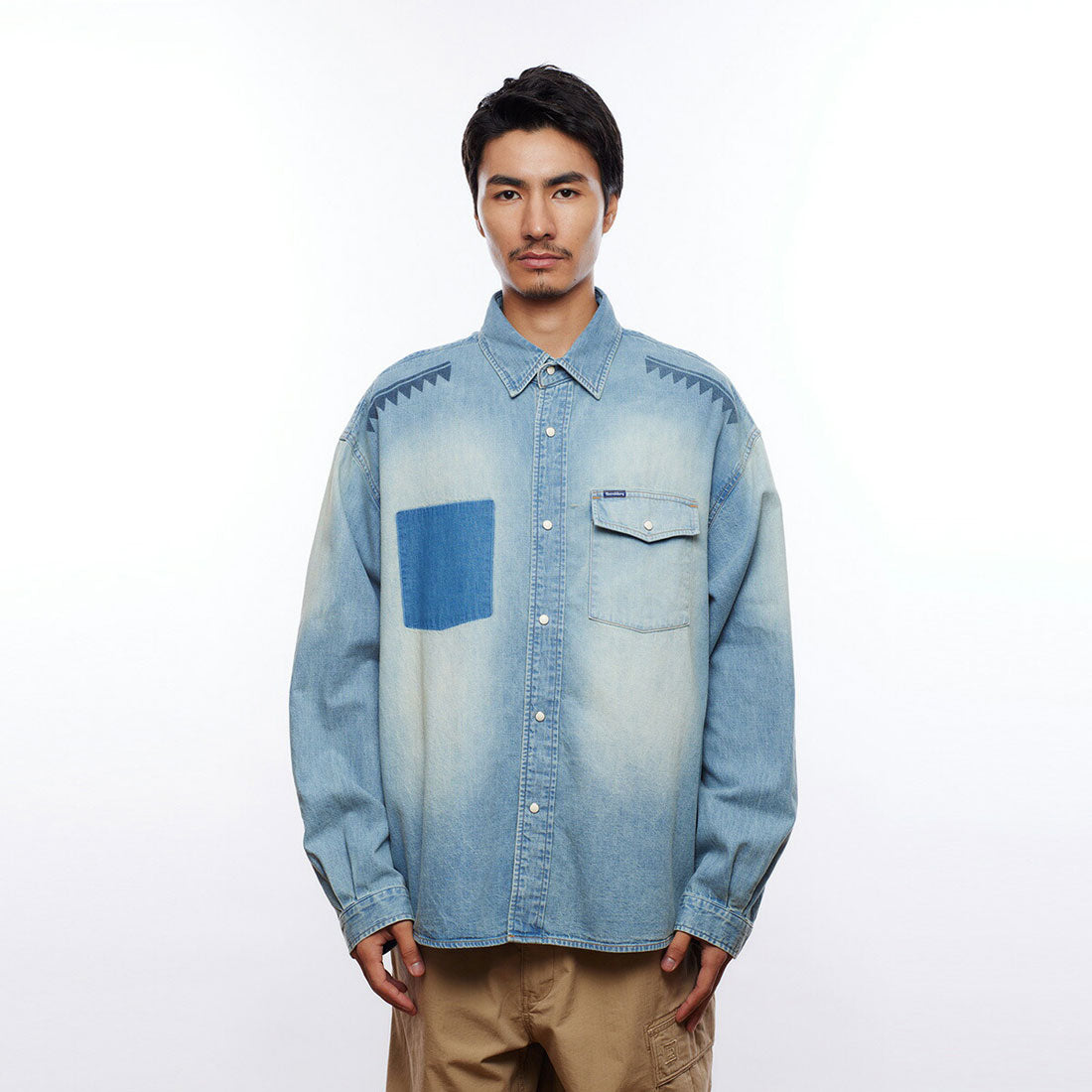 リベレイダース Liberaiders Liberaiders TRIBAL DENIM SHIRT（リベレイダース トライバル デニム シャツ） （BLUE） BLUE