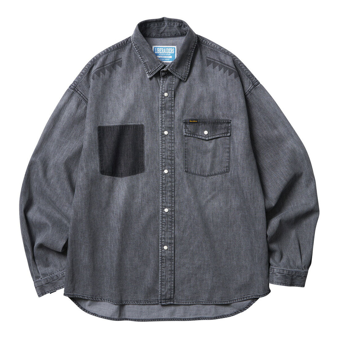リベレイダース Liberaiders Liberaiders TRIBAL DENIM SHIRT（リベレイダース トライバル デニム シャツ） （BLACK） BLACK