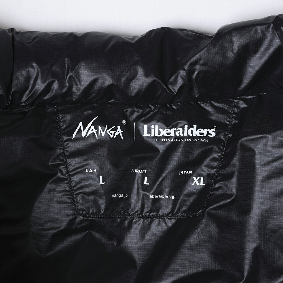 リベレイダース Liberaiders NANGA × Liberaiders RIPSTOP NYLON DOWN VEST（ナンガ×リベレイダース リップストップ ナイロン ダウン ベスト） （BLACK） BLACK