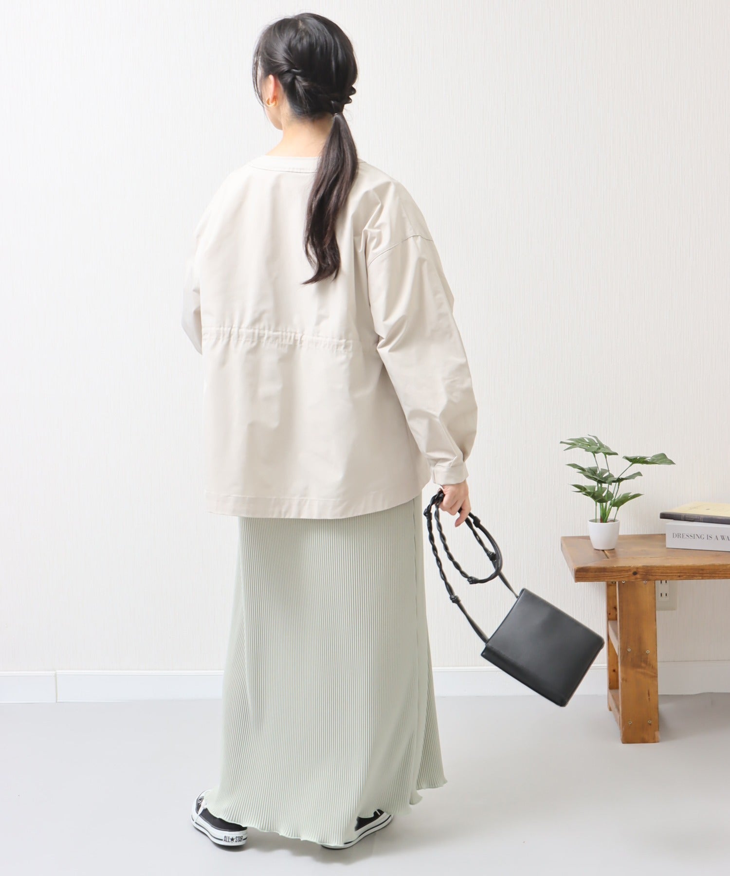 リベル モア libelle more ウエストドロストギャザーノーカラーブルゾン