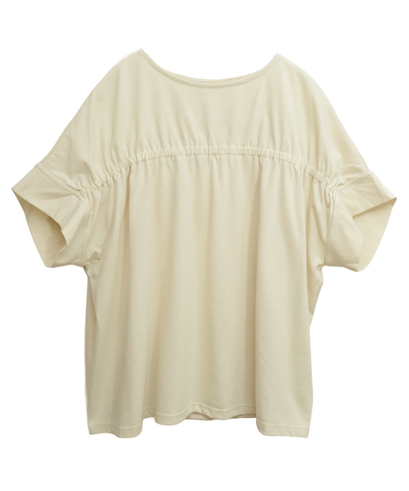 リベル モア libelle more ギャザー切替Tシャツ （クリーム） クリーム