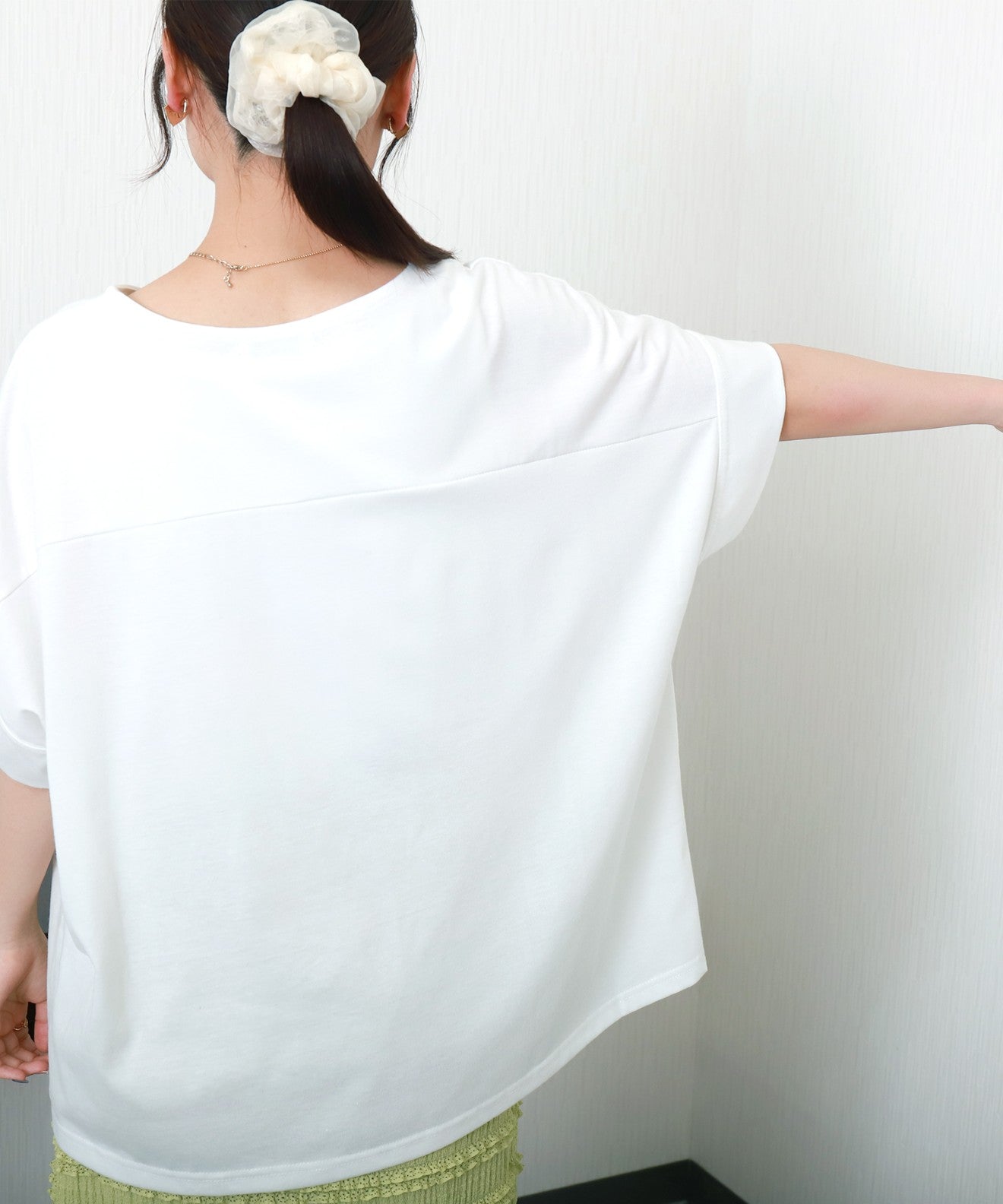 リベル モア libelle more ギャザー切替Tシャツ （クリーム） クリーム