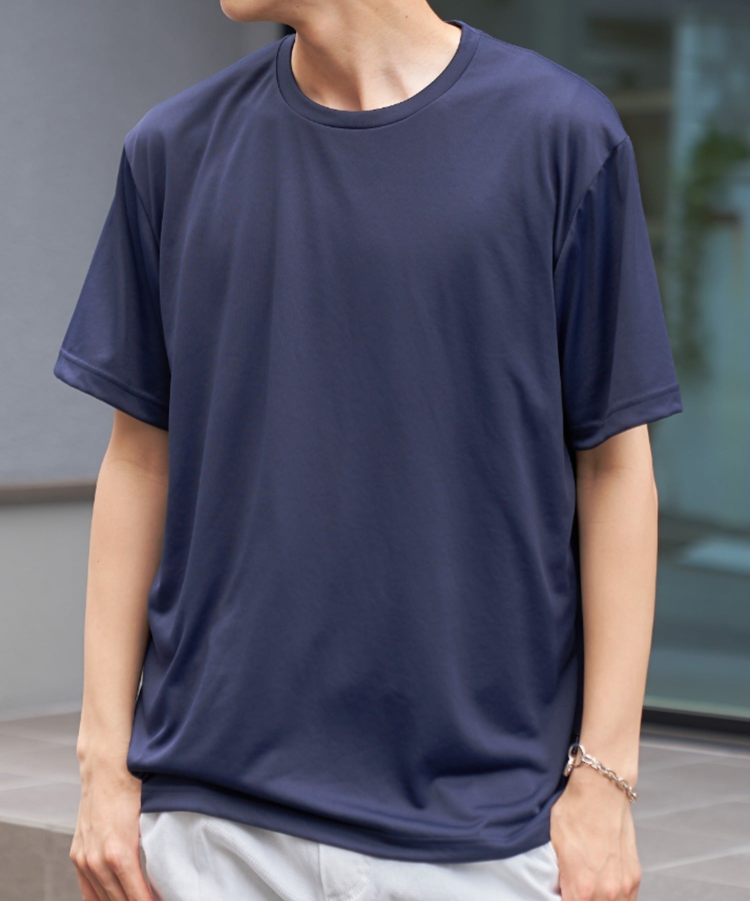 ライフマックス LIFEMAX 【LIFEMAX】汗のニオイが気にならない！5.6オンスリサイクルポリエステルTシャツ(ポリジン加工) 半袖無地T 防臭 MS1164 （ネイビー） ネイビー
