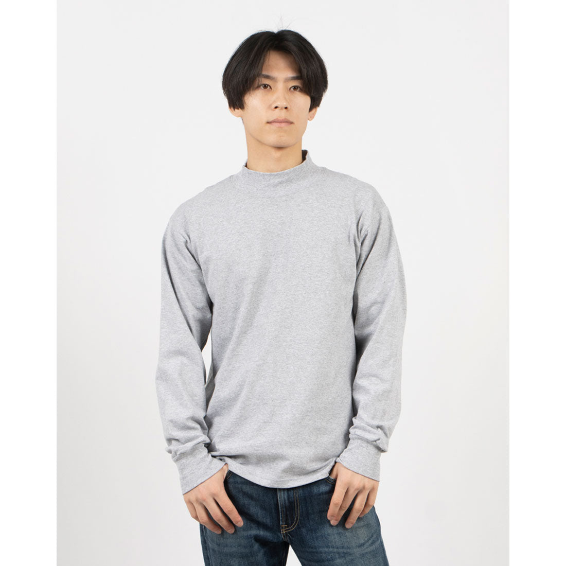 ライフウェア LIFEWEAR LIFEWEAR MOCK NECK LONG SLEEVE TSHIRTSライフウェア モックネック ロングスリーブT （ヘザーグレー） ヘザーグレー