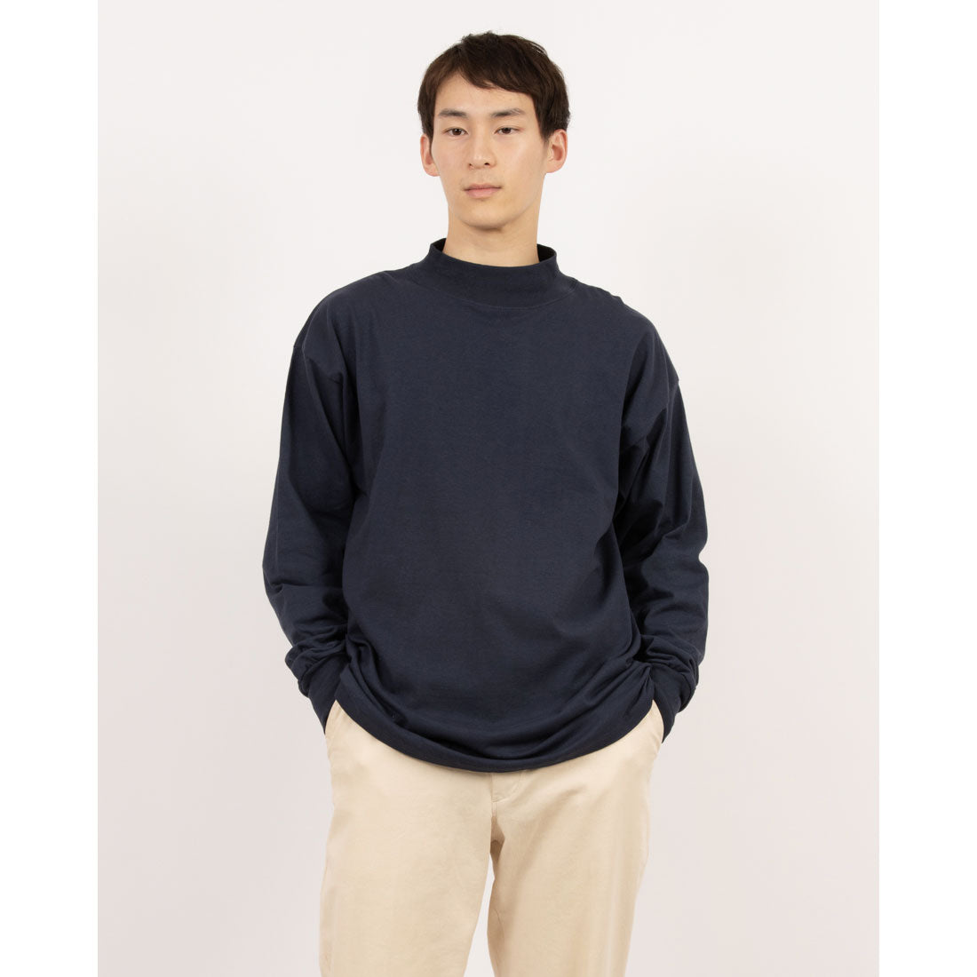 ライフウェア LIFEWEAR LIFEWEAR MOCK NECK LONG SLEEVE TSHIRTSライフウェア モックネック ロングスリーブT （ネイビー） ネイビー