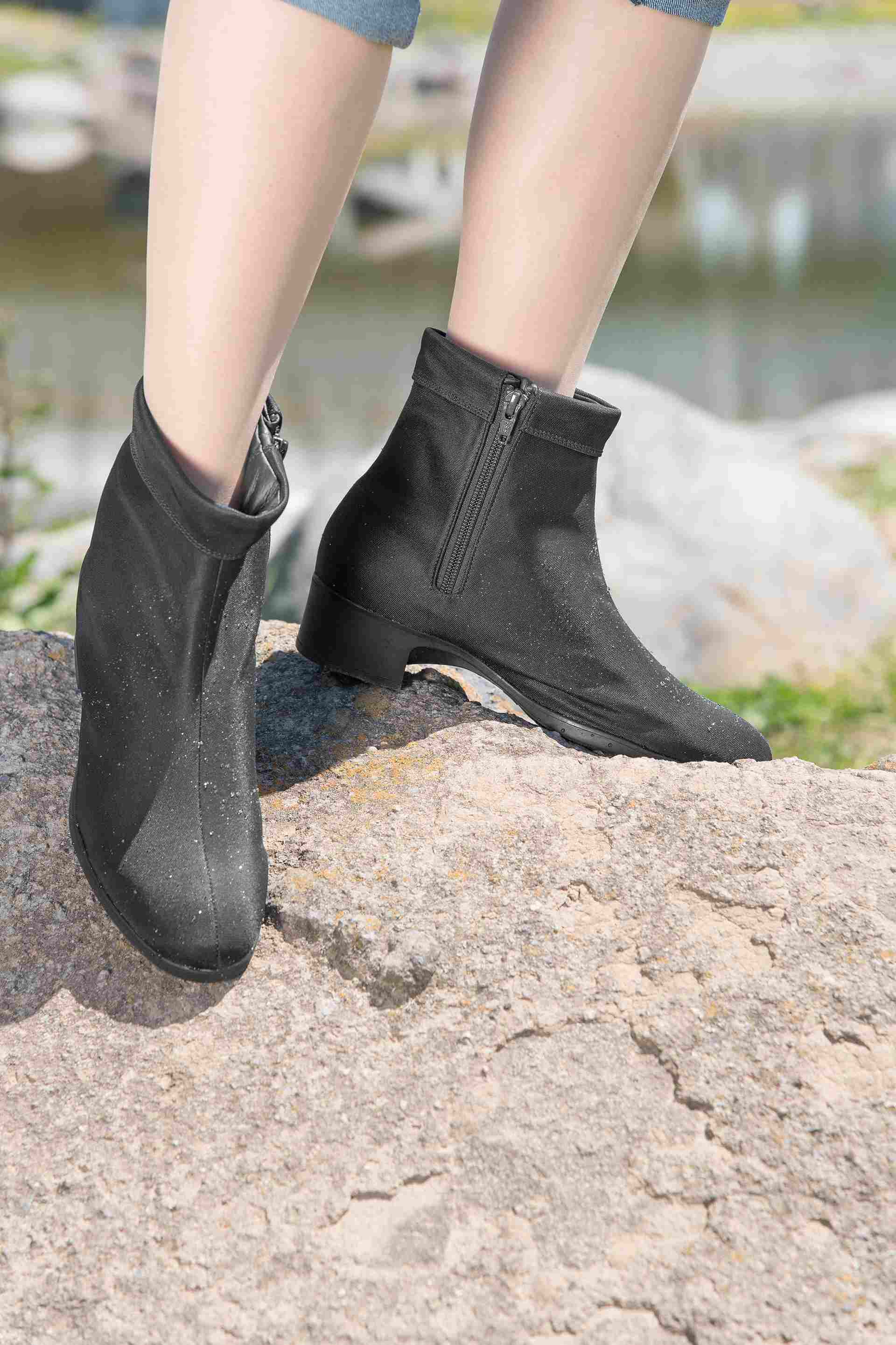 Liberty House Women's Zipper Short Boots, Gore-Tex, Breathable, Waterproof, LH-164, Rain, Anti-Slip, Wide, All Weather