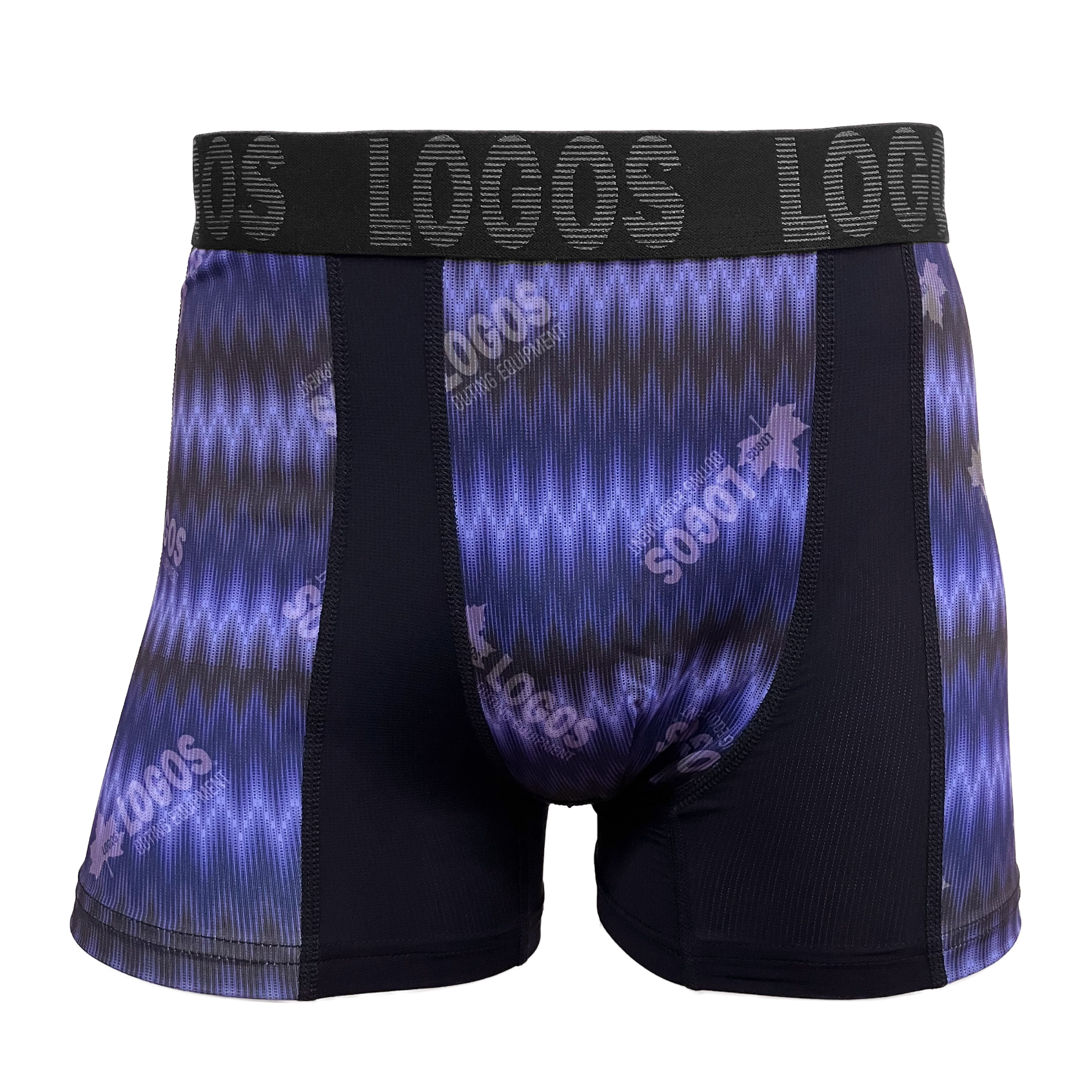ロゴス LOGOS (大きいサイズ）ジオメトリック柄 前閉じボクサーブリーフ 【返品不可商品】 （パープル） パープル