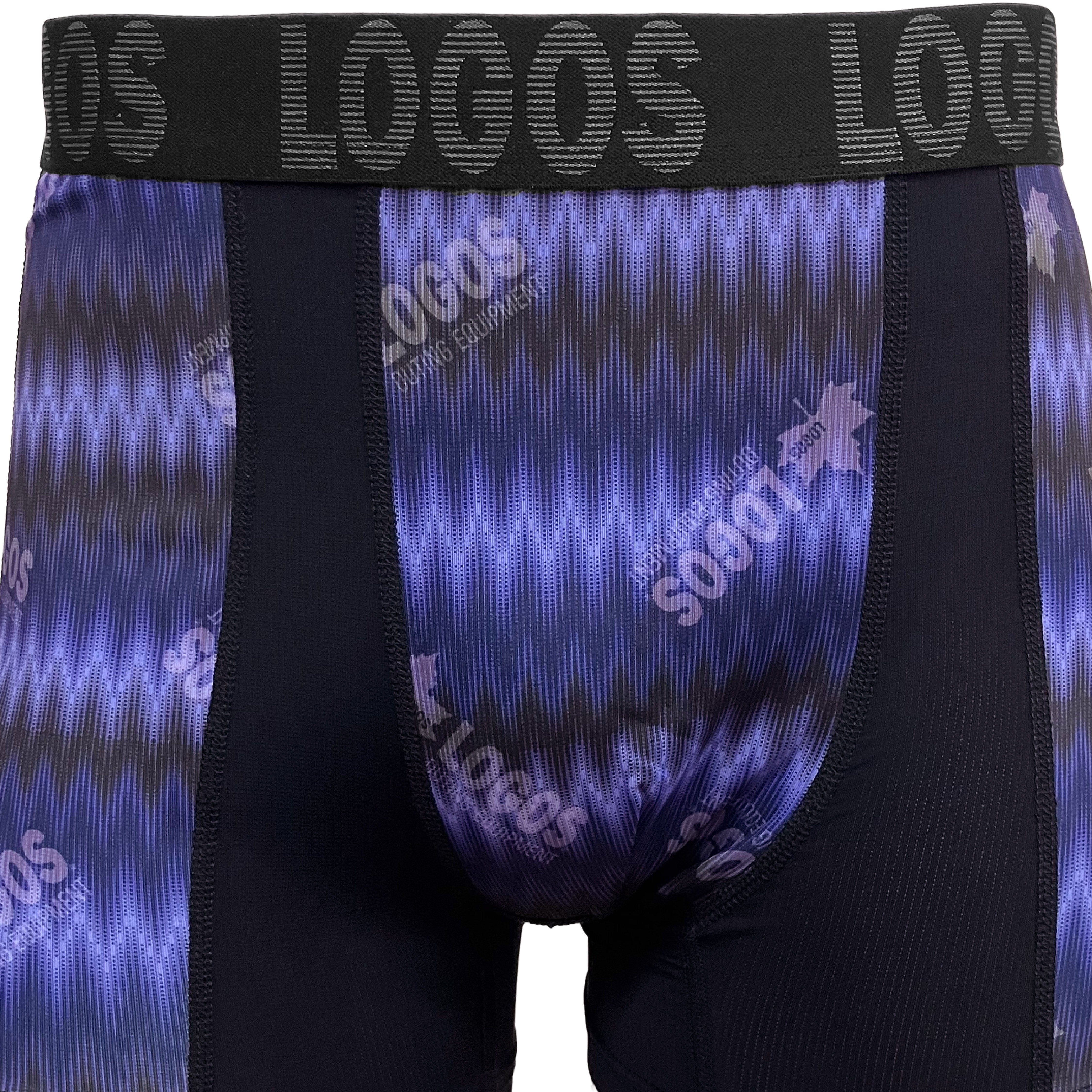 ロゴス LOGOS (大きいサイズ）ジオメトリック柄 前閉じボクサーブリーフ 【返品不可商品】 （パープル） パープル
