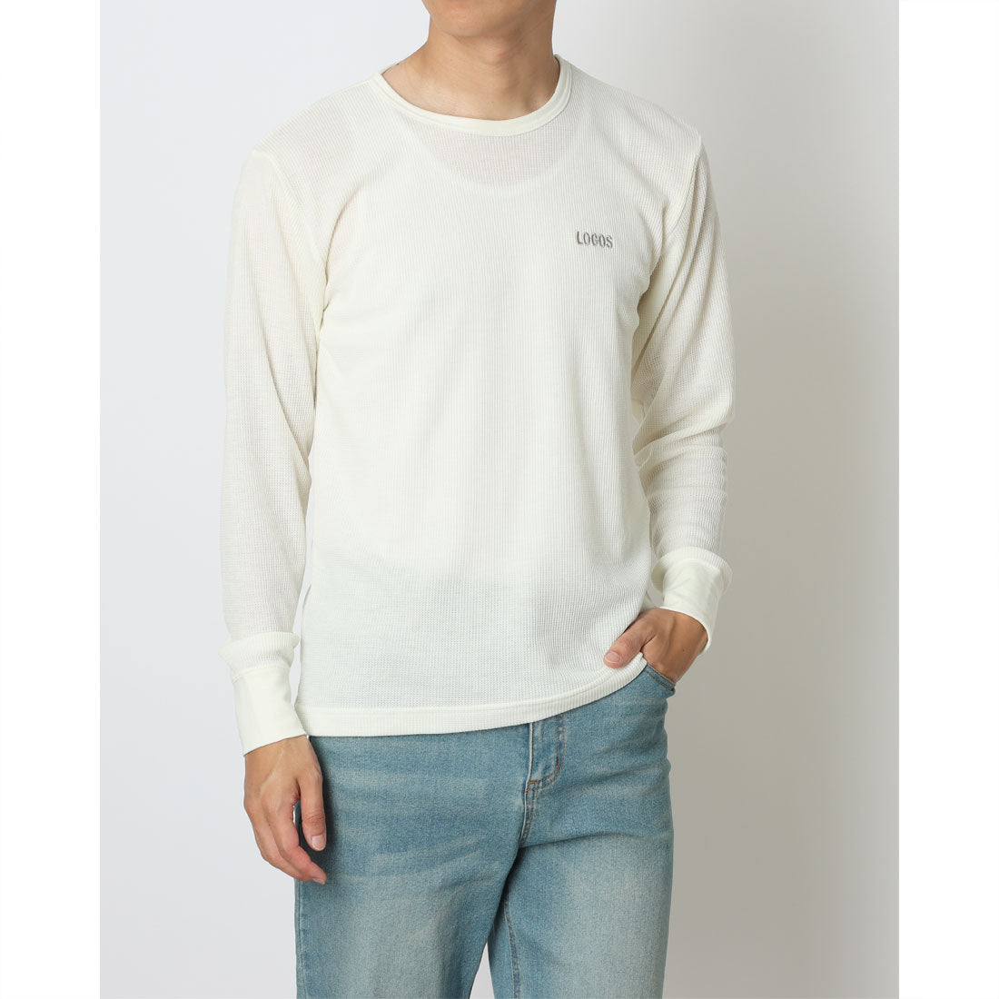 ロゴス LOGOS 長袖丸首インナーTシャツ （ホワイト） ホワイト
