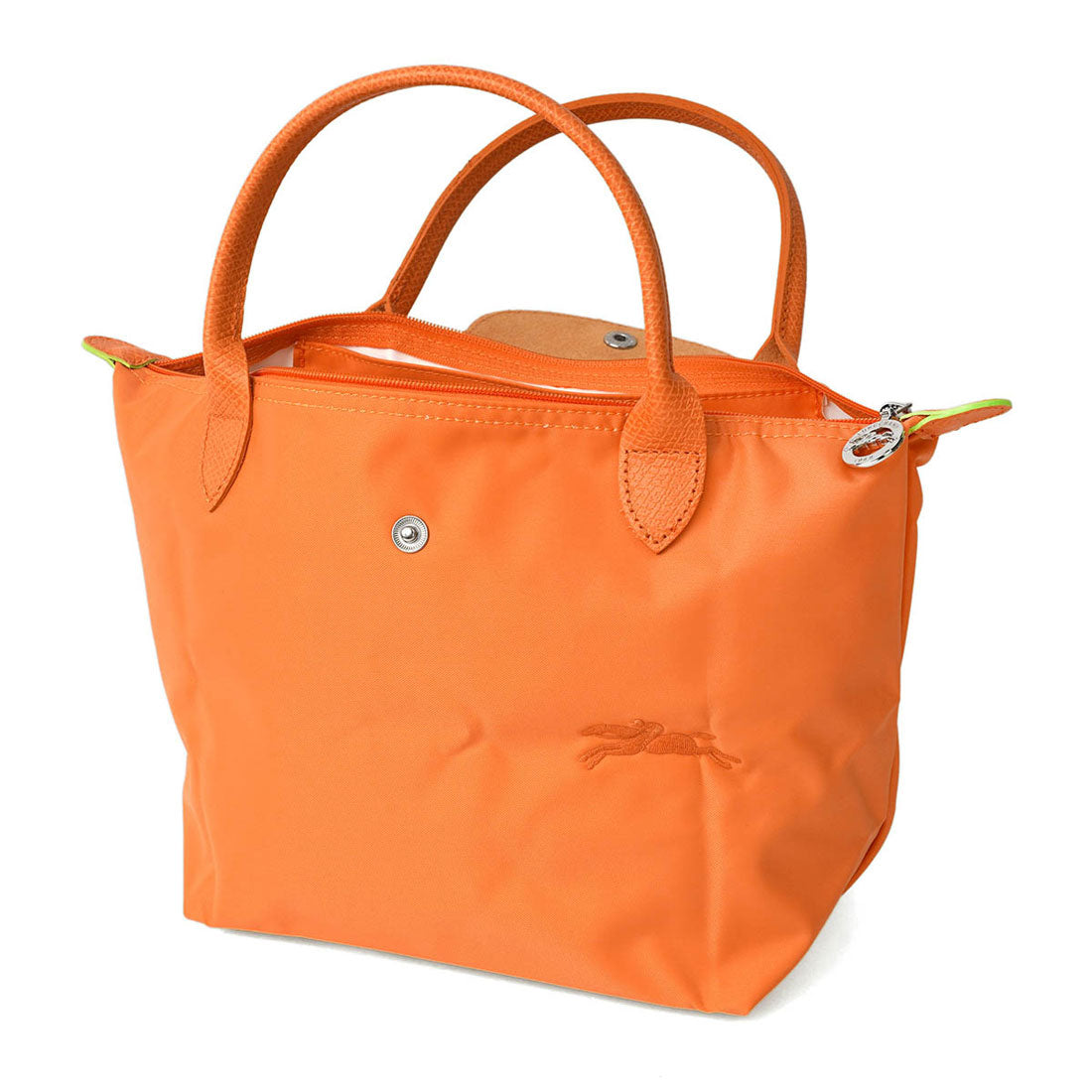 LONGCHAMP handbag Le Pliage green top handle bag size S 1621 919 P54 ORANGE