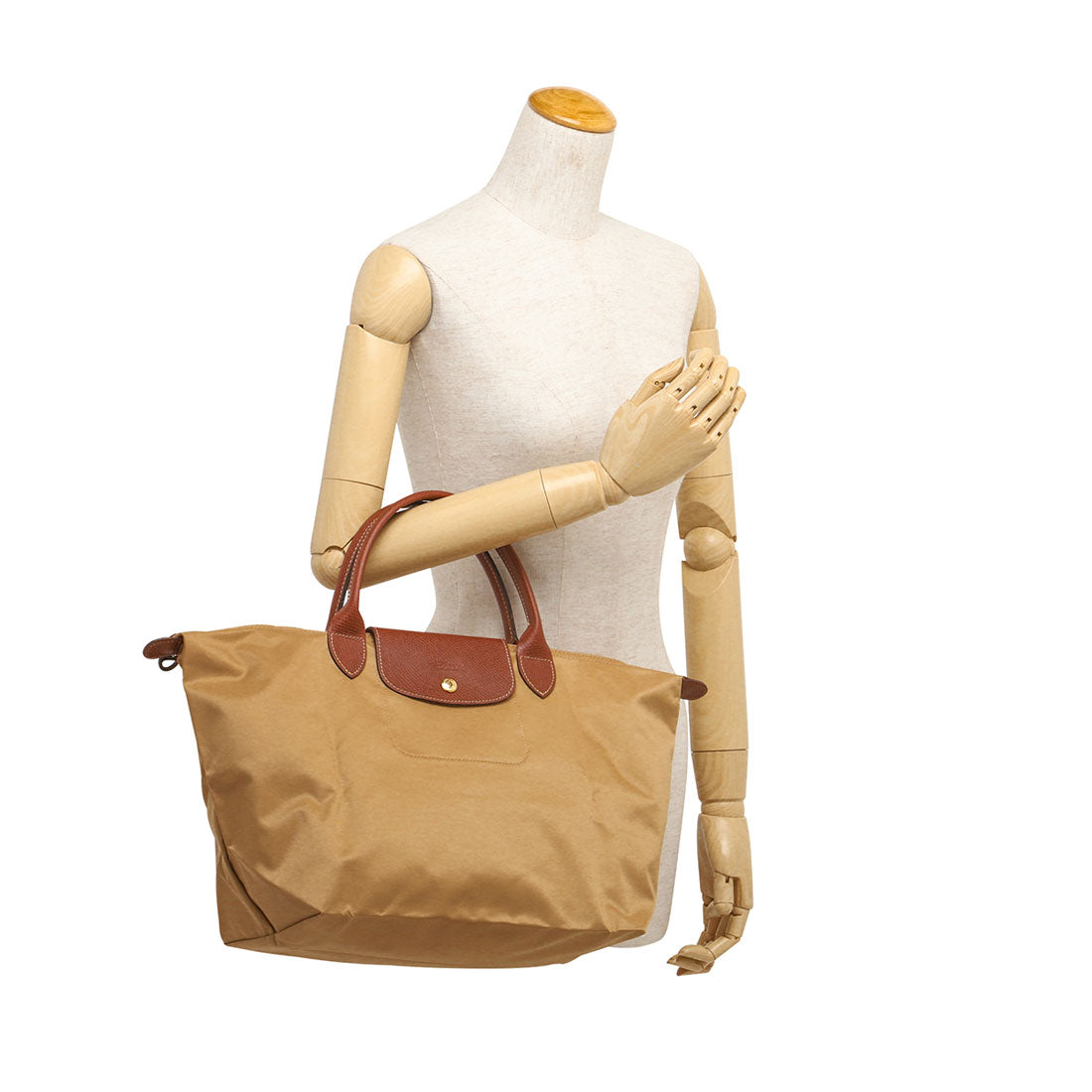 LONGCHAMP Handbag Le Pliage Top Handle Bag M Size 1623 089 P86 FAWN