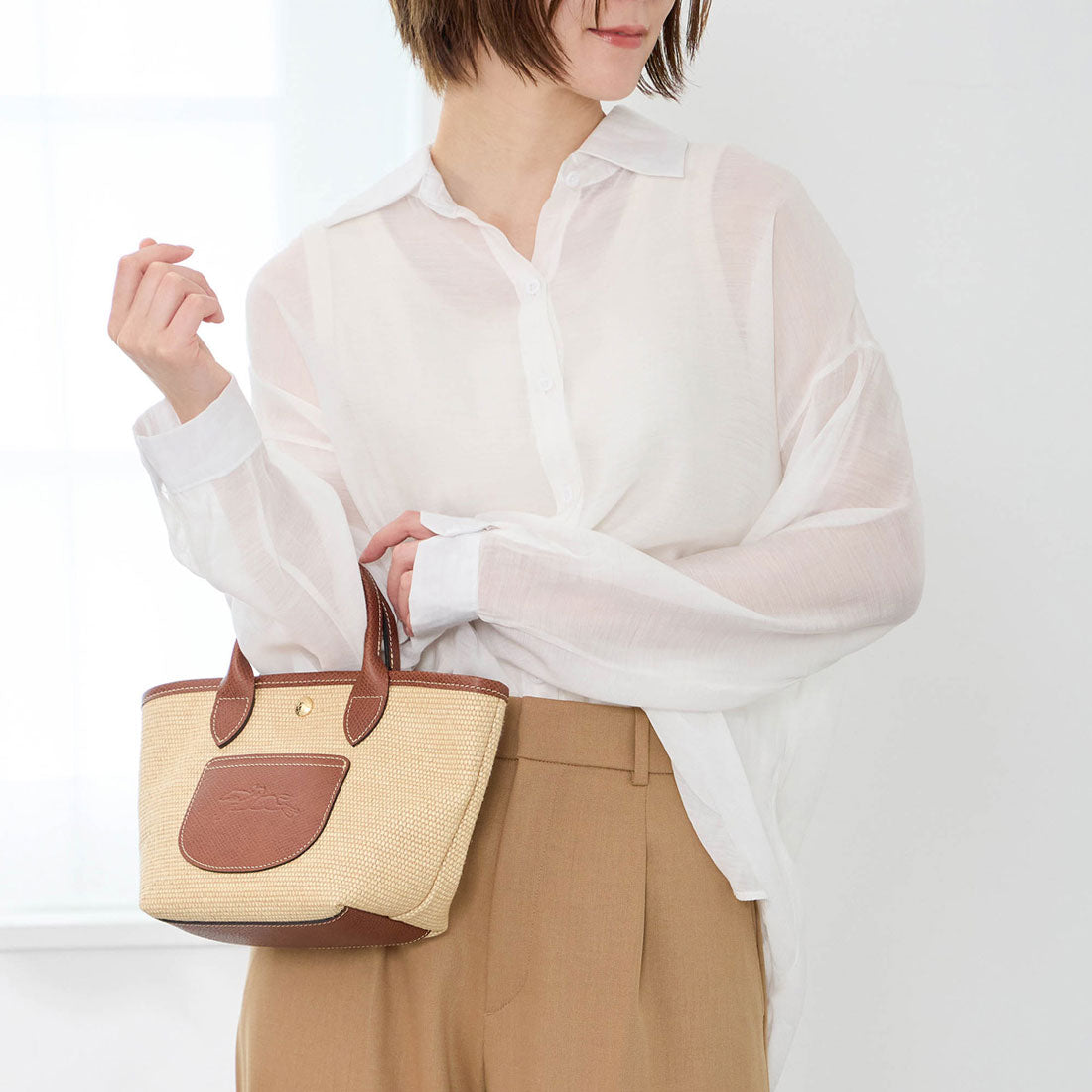 LONGCHAMP Handbag Le Pliage Original Basket Bag XS Size 10307 HGK 035