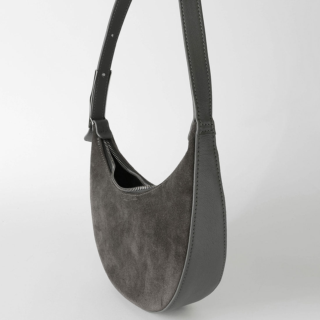 ロンシャン LONGCHAMP ハンドバッグ ロゾ スエード ホーボーバッグ Sサイズ 10217 HDM 123 DARK GREY （ダークグレー） ダークグレー