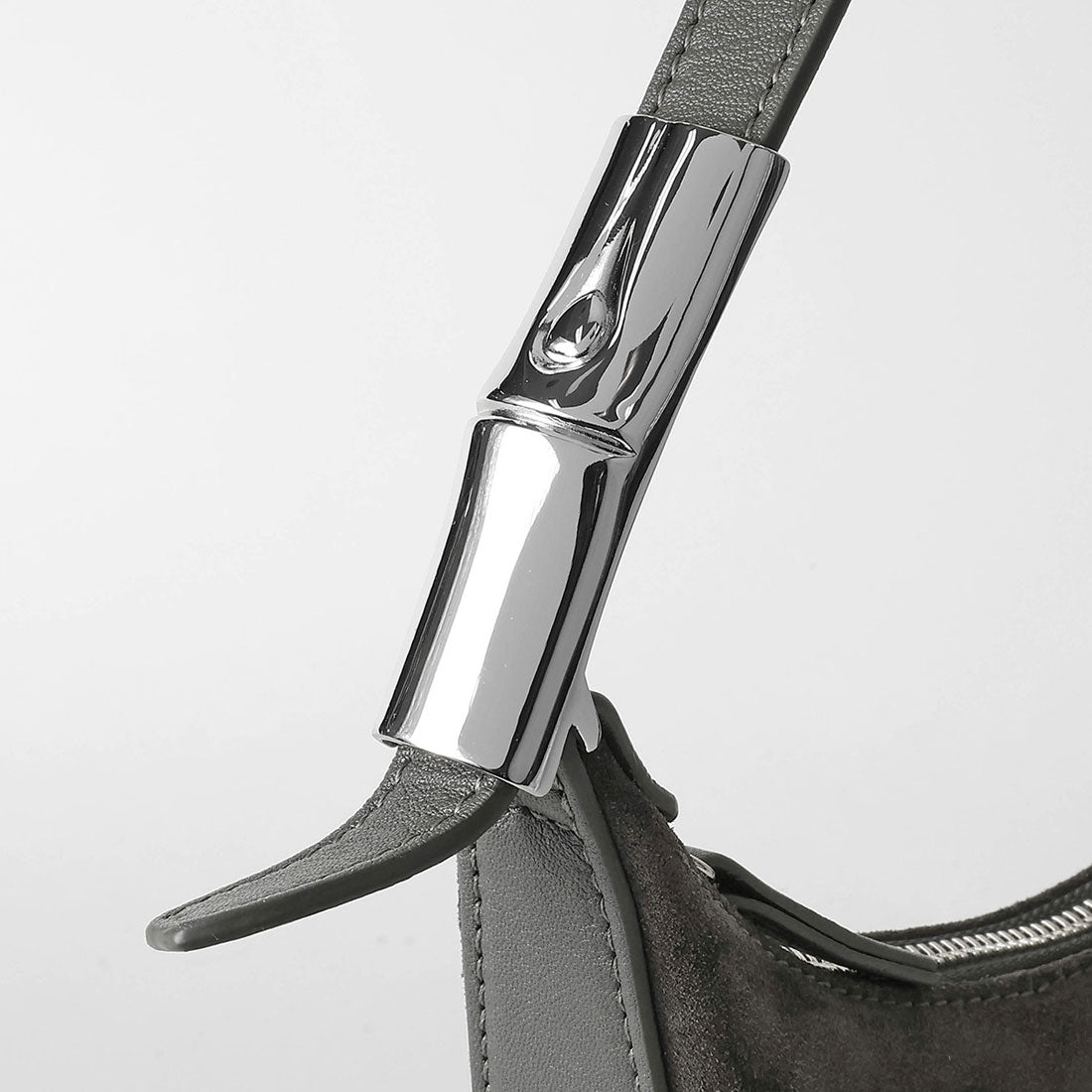 ロンシャン LONGCHAMP ハンドバッグ ロゾ スエード ホーボーバッグ Sサイズ 10217 HDM 123 DARK GREY （ダークグレー） ダークグレー
