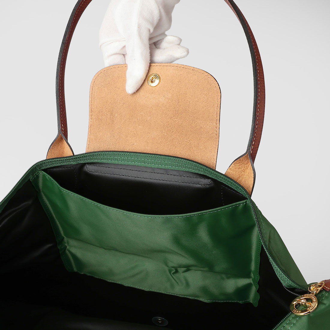LONGCHAMP リプレイ クロスボティボッグ グリーン Longchamp Longchamp tote bag Le Pliage original shoulder bag Size 1899