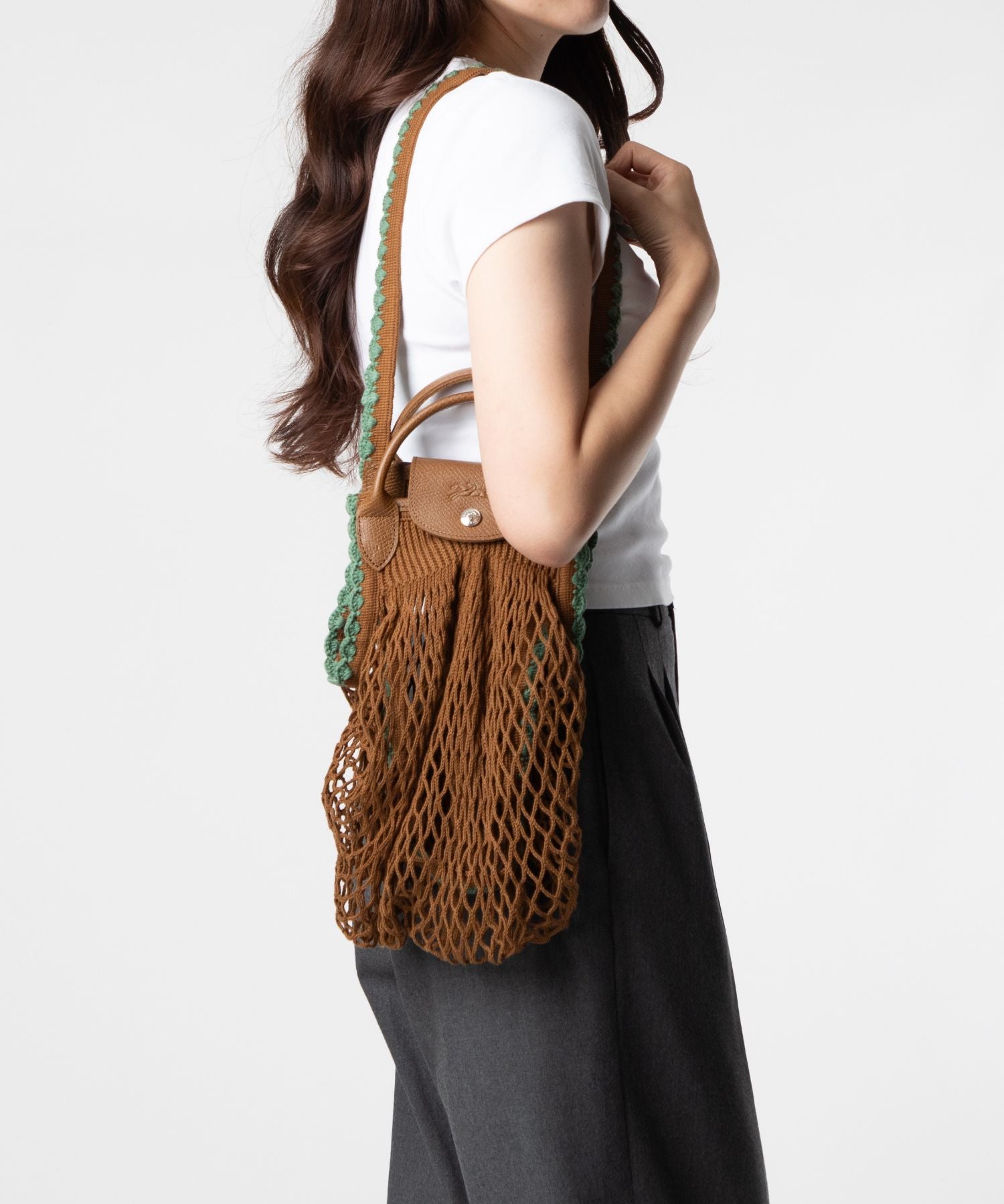 ロンシャン LONGCHAMP ロンシャン LONGCHAMP Le Pliage Collection ル プリアージュ コレクション Mesh bag L メッシュバッグ 10121 HGW ショルダーバッ （タバコ(004)） タバコ(004)