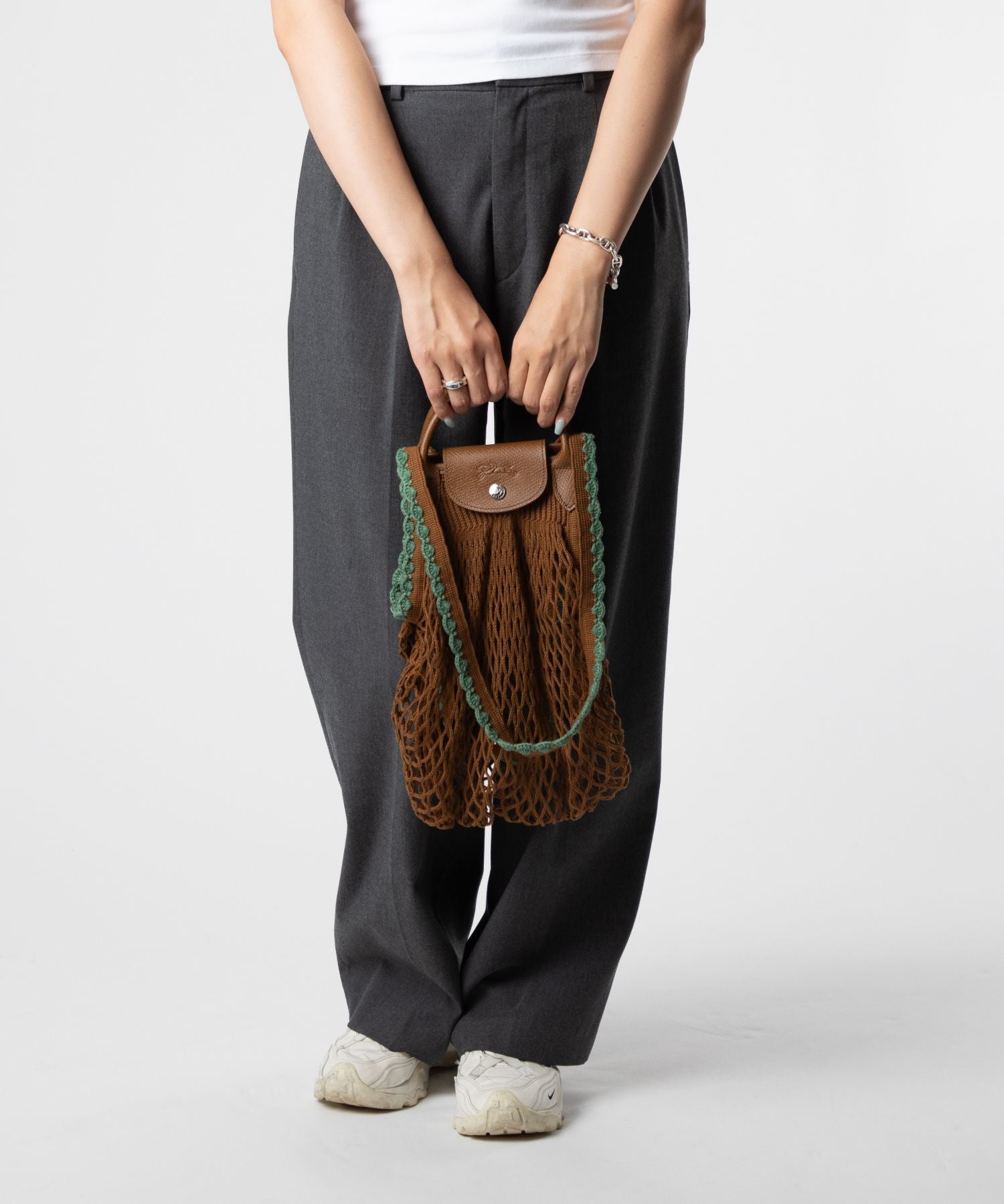 ロンシャン LONGCHAMP ロンシャン LONGCHAMP Le Pliage Collection ル プリアージュ コレクション Mesh bag L メッシュバッグ 10121 HGW ショルダーバッ （タバコ(004)） タバコ(004)