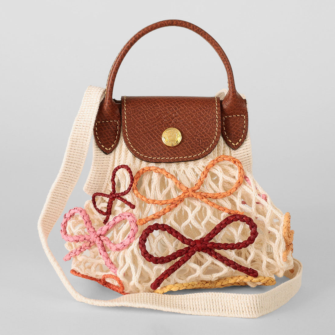 ロンシャン LONGCHAMP ショルダーバッグ ル プリアージュ フィレ メッシュバッグ XSサイズ 10139 HJB 037 （エクリュ） エクリュ