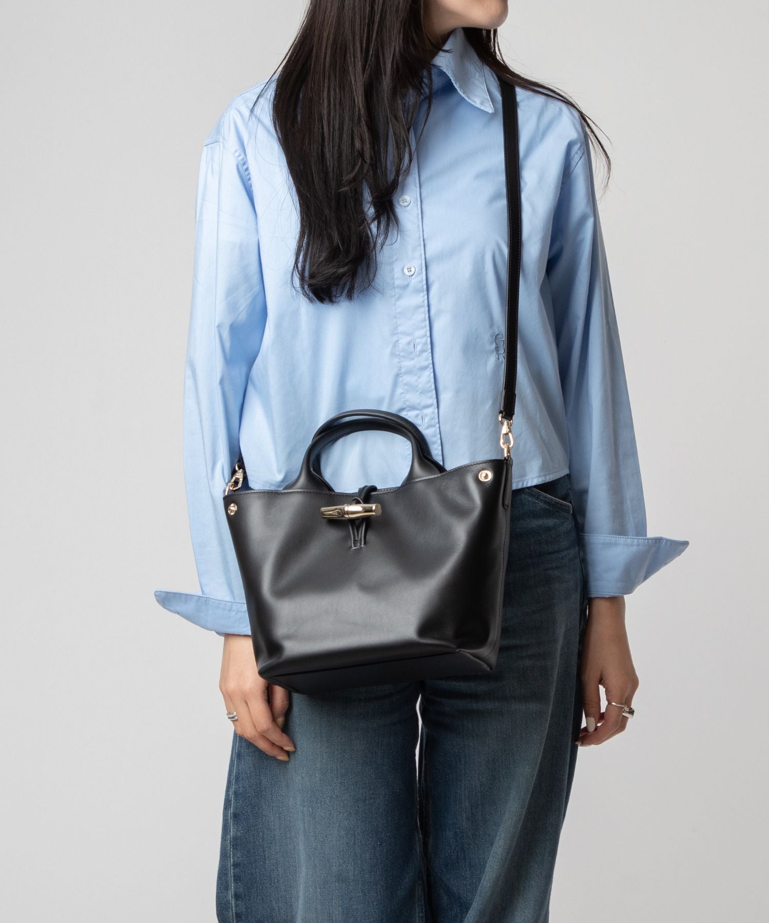 ロンシャン LONGCHAMP Le Roseau ル ロゾ S Handbag （ブラック(001)） ブラック(001)