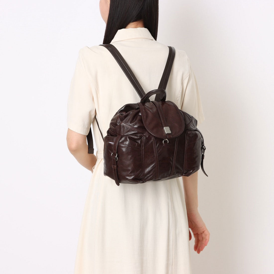 ルエブル LOEUVRE Scarabee Backpack Small (leather ver.) （SOFT BROWN） SOFT BROWN