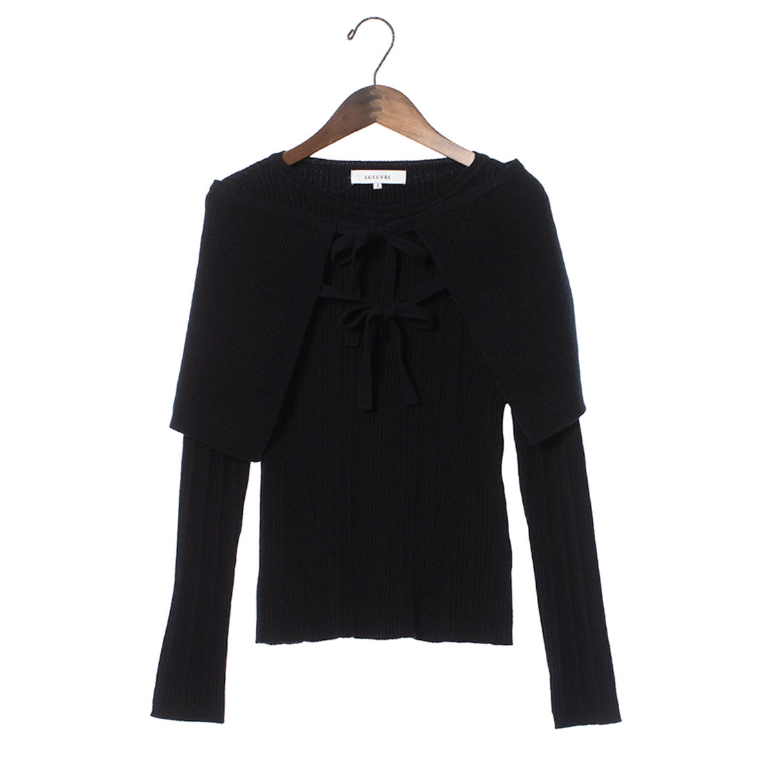 ルエブル LOEUVRE [SET]Layered Wrap Skirt + Slim fit Pullover - 01