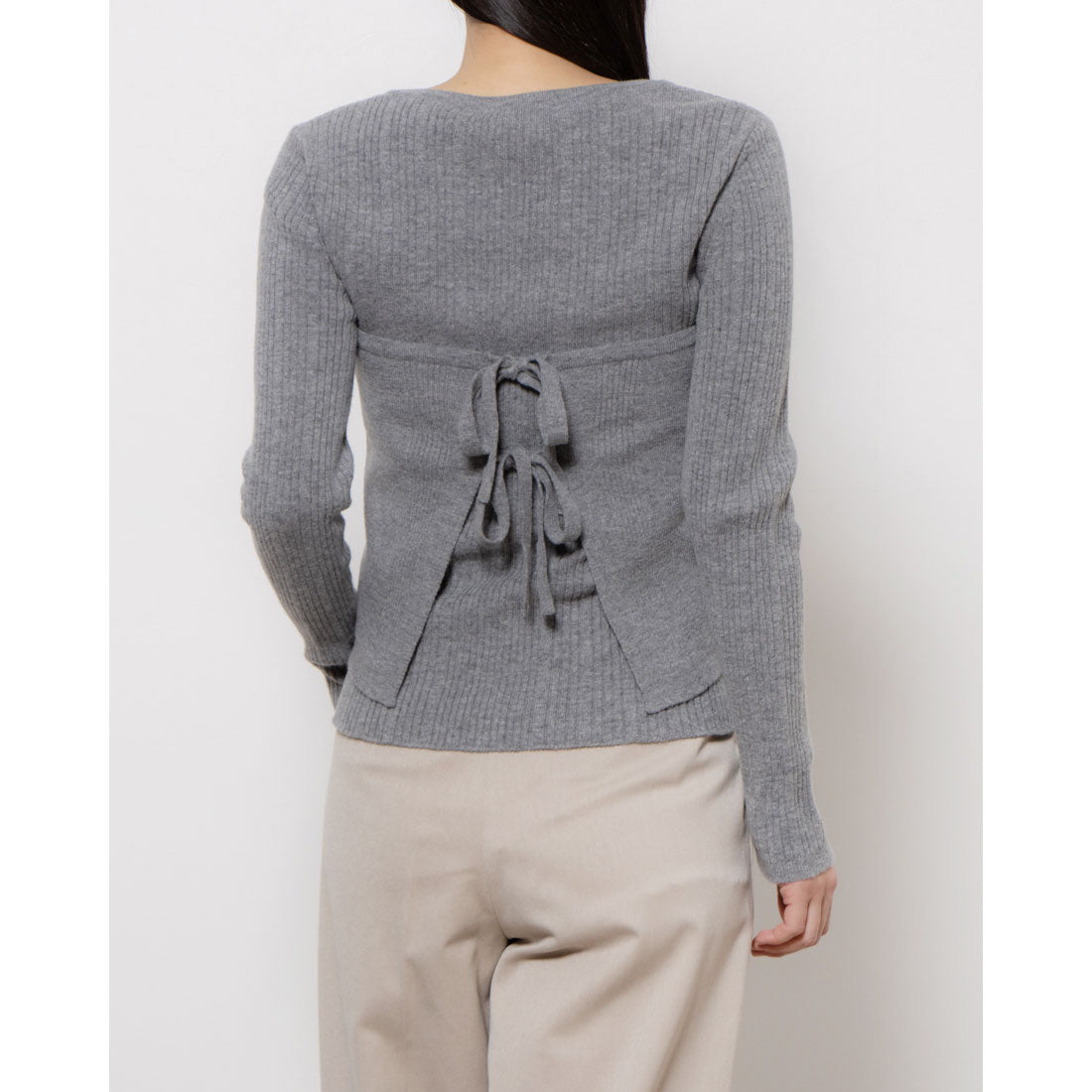 ルエブル LOEUVRE [SET]Layered Wrap Skirt + Slim fit Pullover - 01