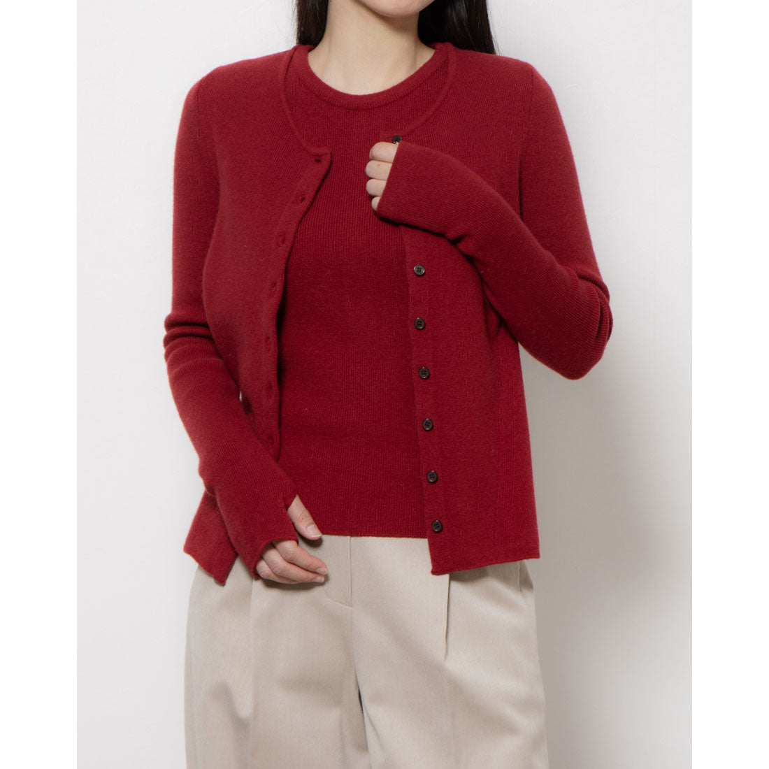 ルエブル LOEUVRE Layered Knit Pullover - 01