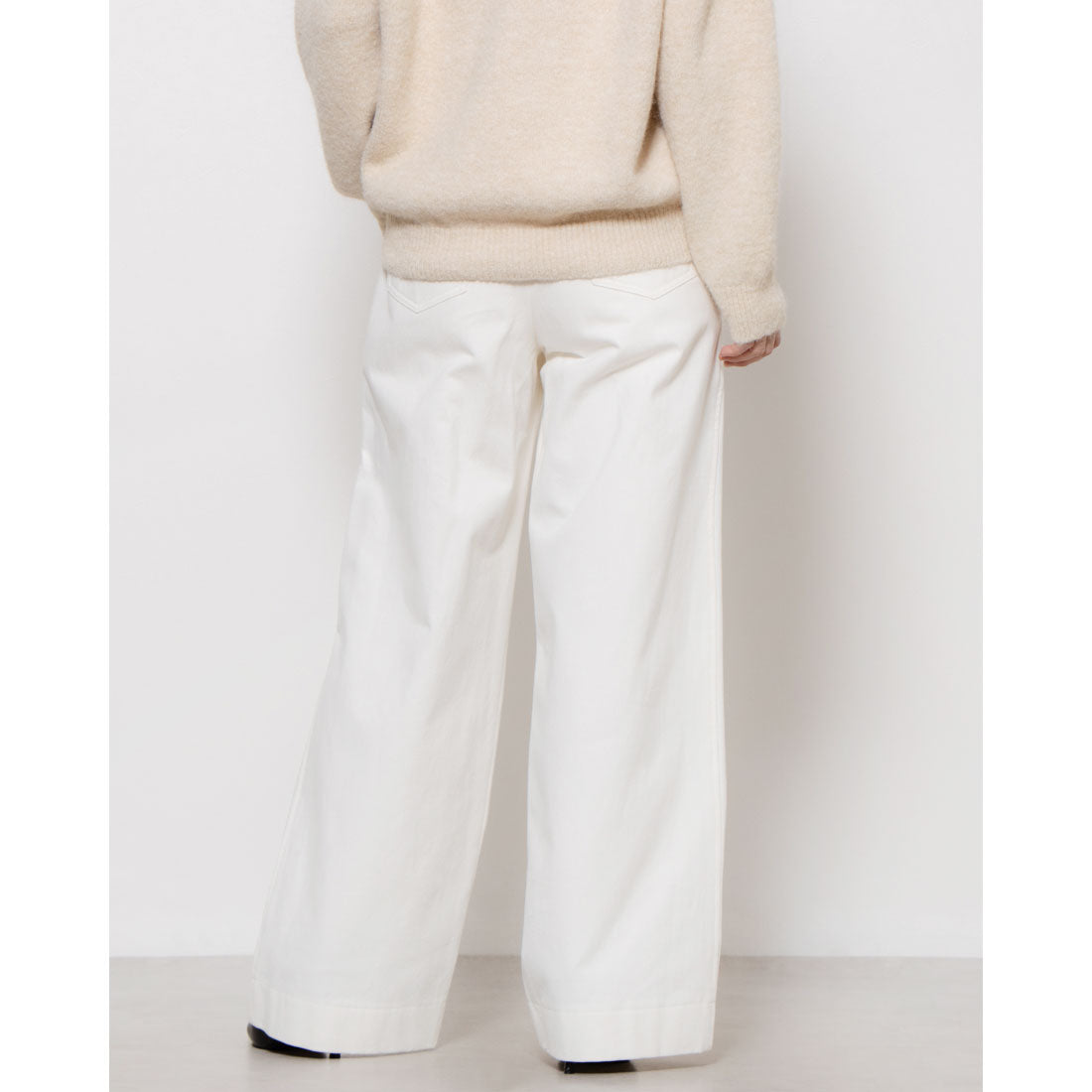 ルエブル LOEUVRE One-Tucked Cotton Wide Pants - 01