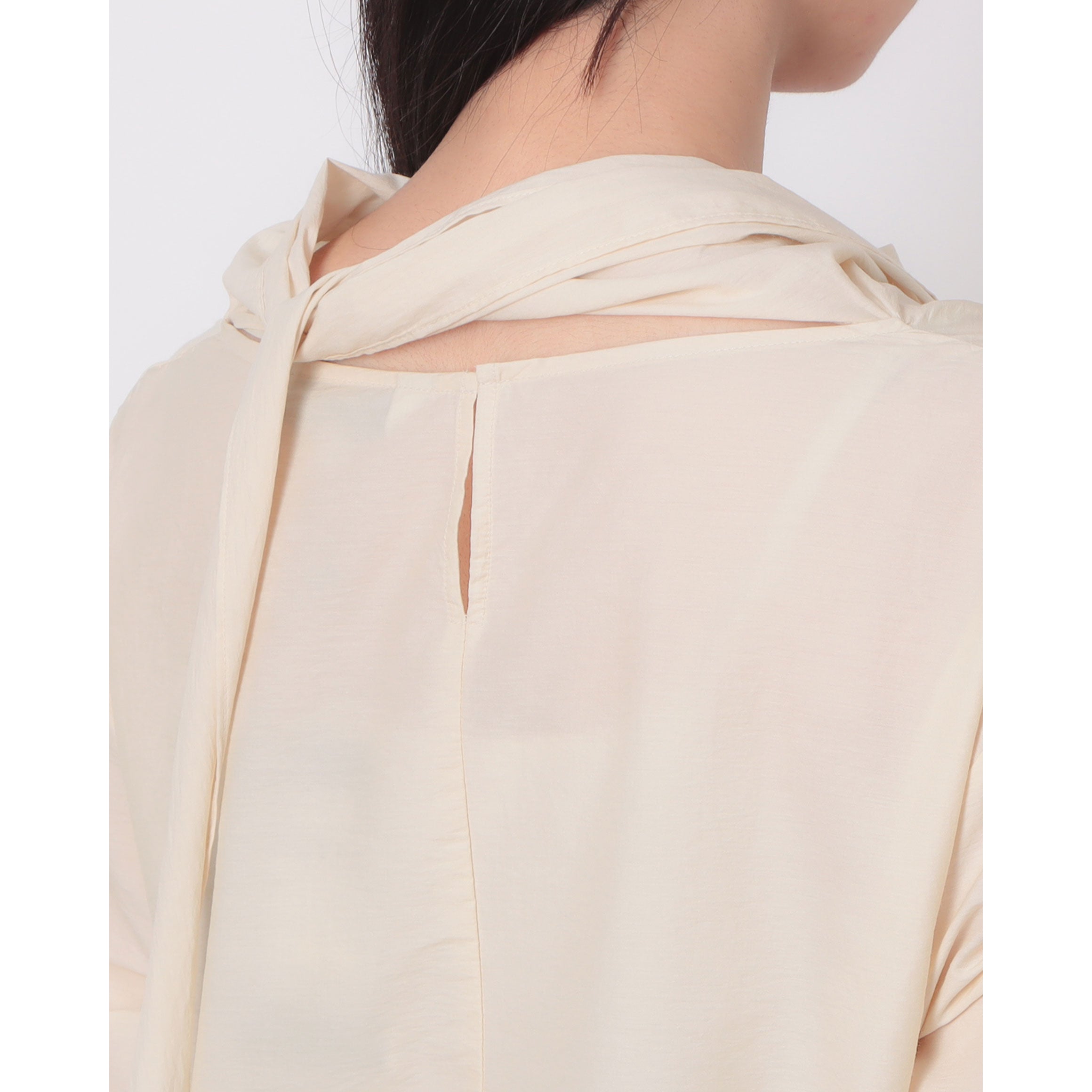 ルエブル LOEUVRE Draped Scarf Blouse - 01 （BUTTER BEIGE） BUTTER BEIGE